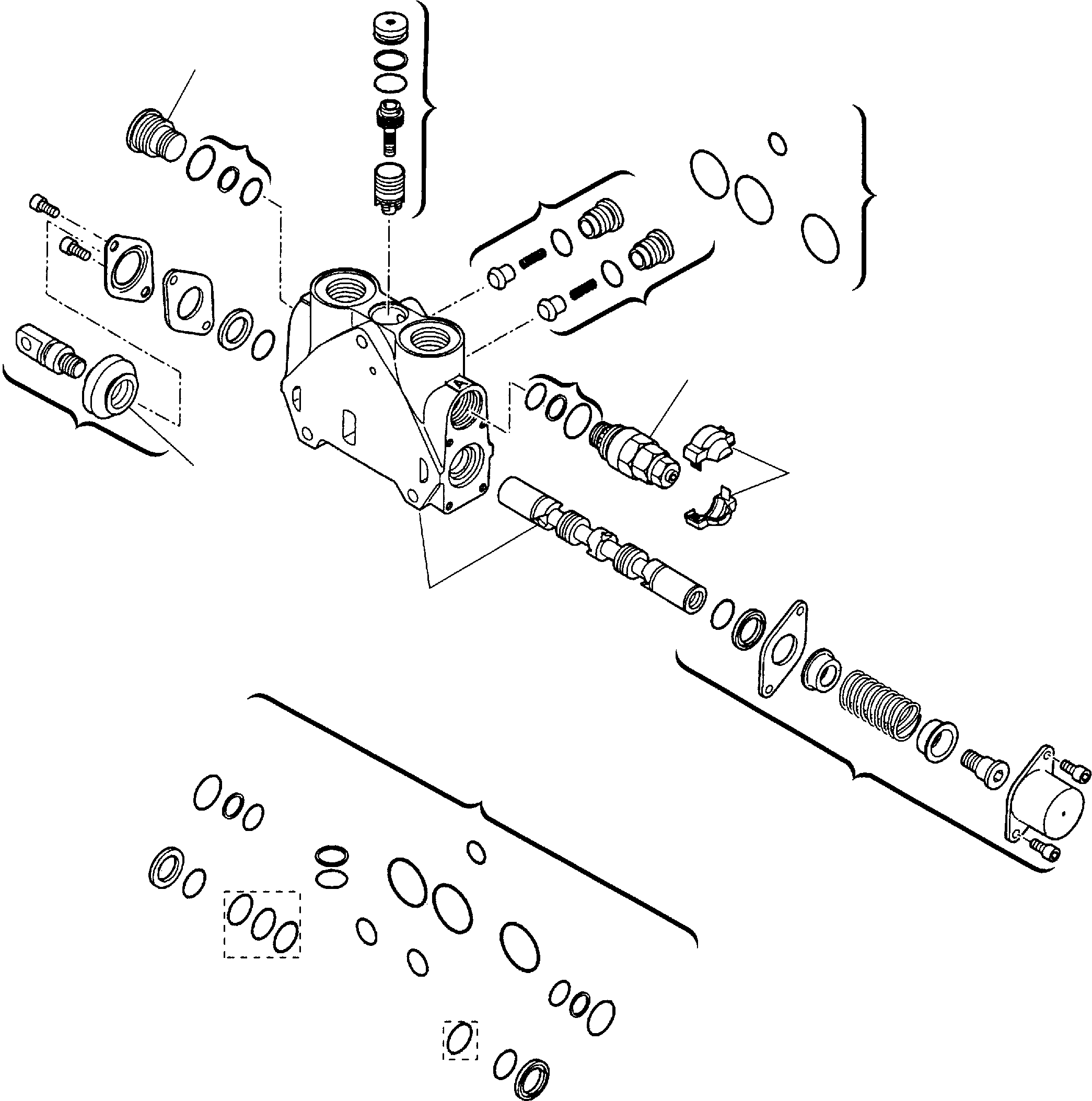 Backhoeloaders Komatsu / WB140-2 S/N 140F10001-Up(wb140_2) / BACKHOE CONTROL VALVE (HAMMER)(F-0230 : 6345)