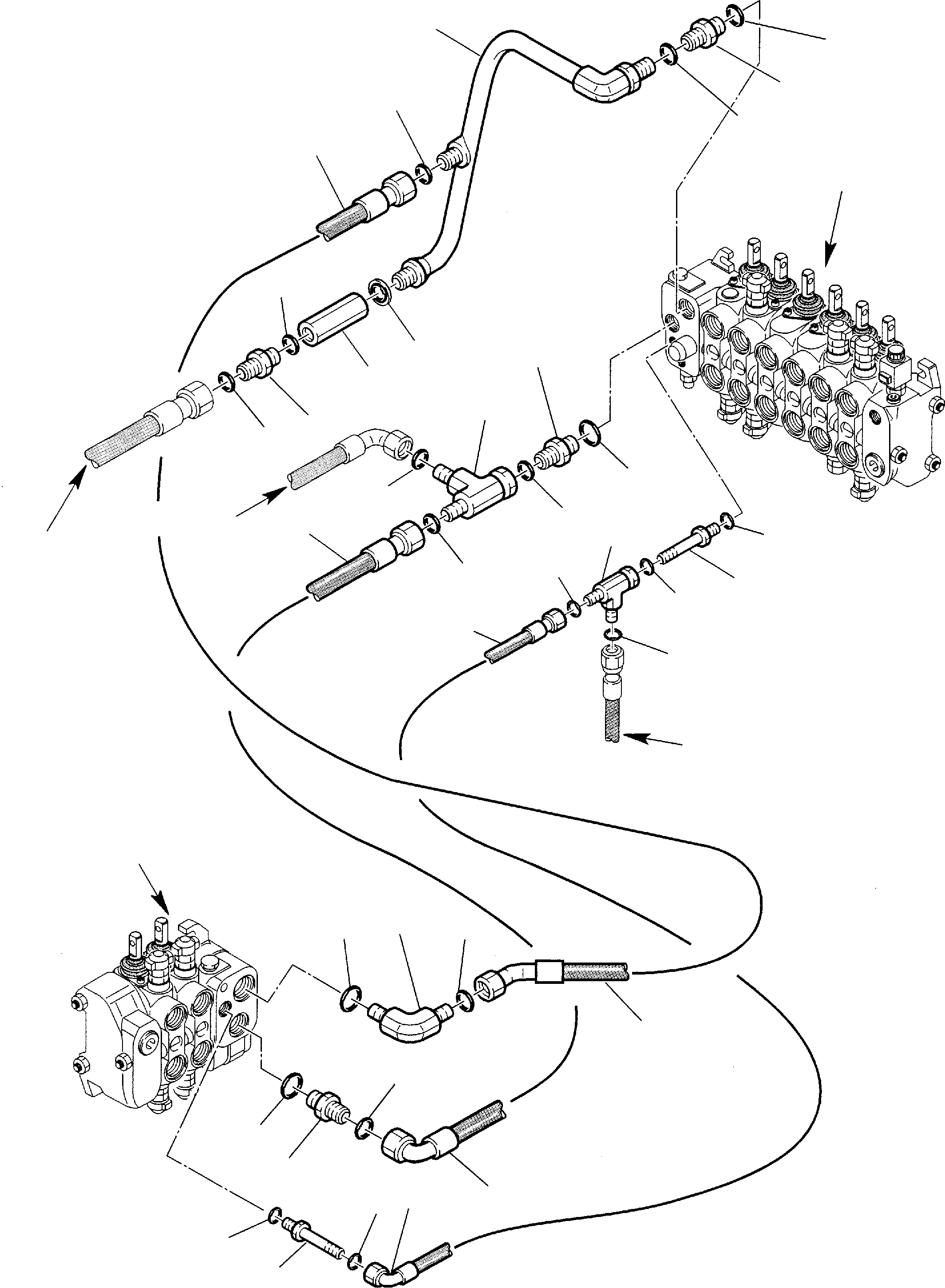 Backhoeloaders Komatsu / WB140-2 S/N 140F10001-Up(wb140_2) / HYDRAULIC PIPING (OIL COOLER AND RETURN LINE) (1/2)(F-0300 : 6520)