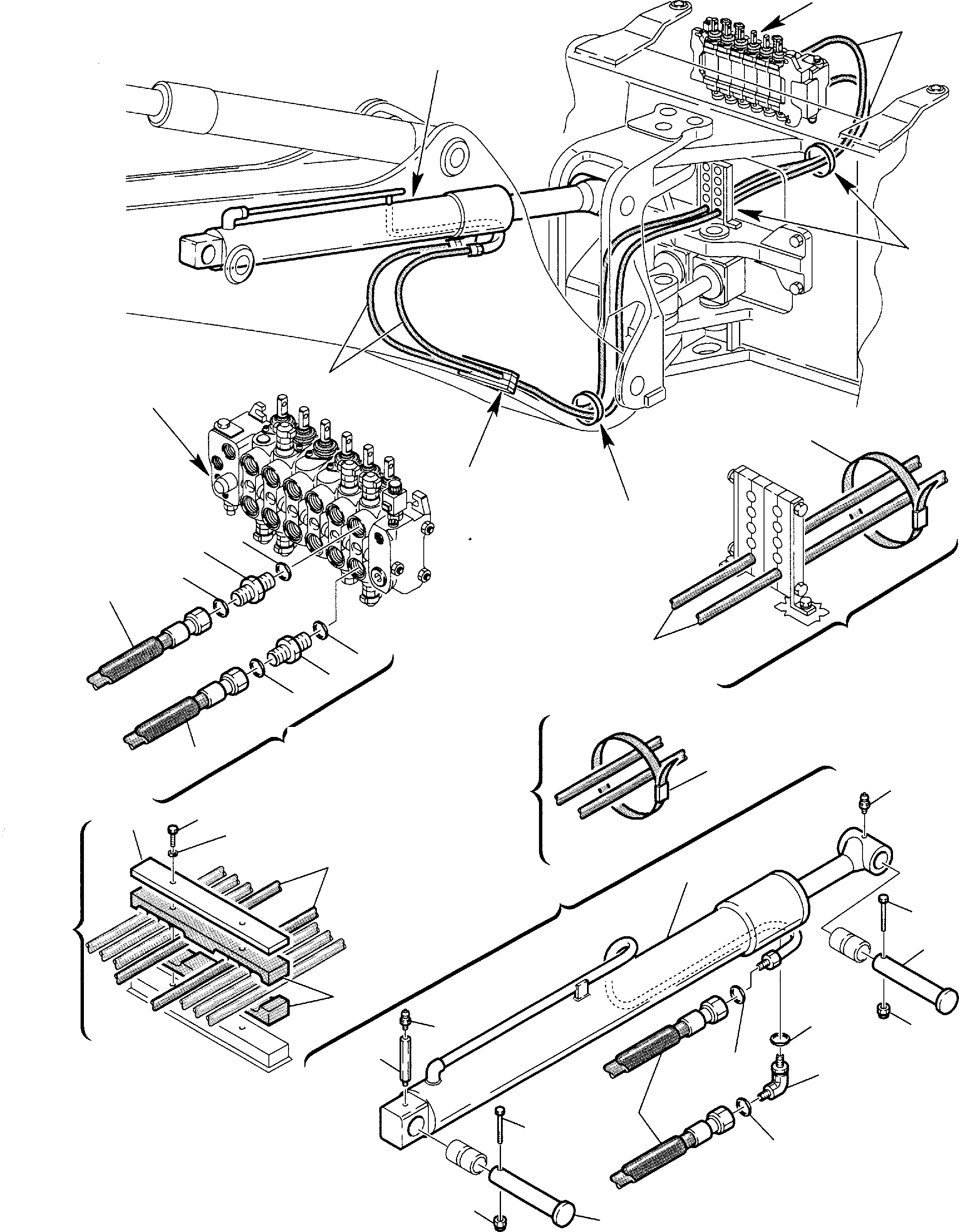 Backhoeloaders Komatsu / WB140-2 S/N 140F10001-Up(wb140_2) / HYDRAULIC PIPING (BOOM CYLINDER LINE)(F-0480 : 6720)