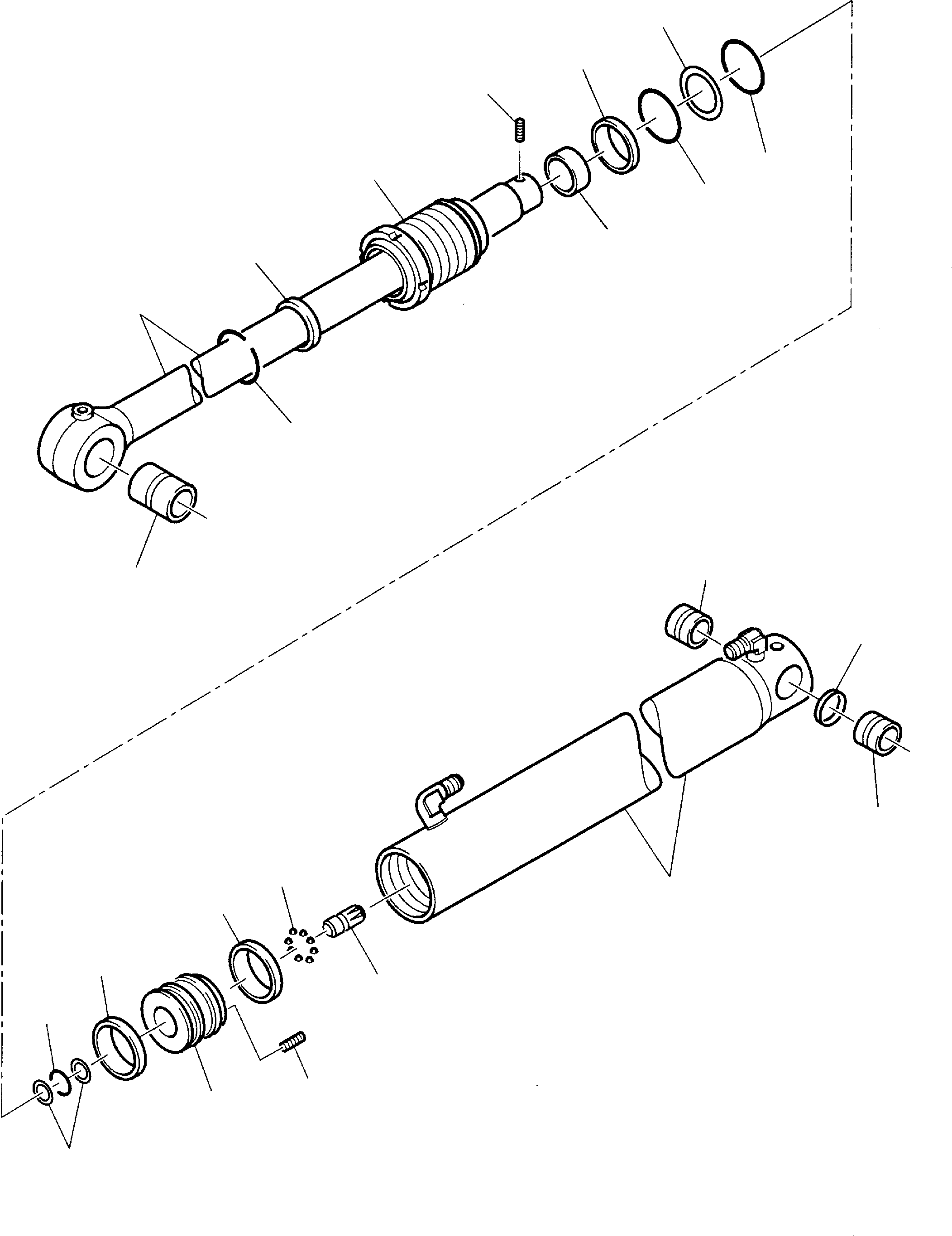 Backhoeloaders Komatsu / WB140-2 S/N 140F10001-Up(wb140_2) / OUTRIGGER CYLINDER L.H. (INNER PARTS)(F-0590 : 6796)