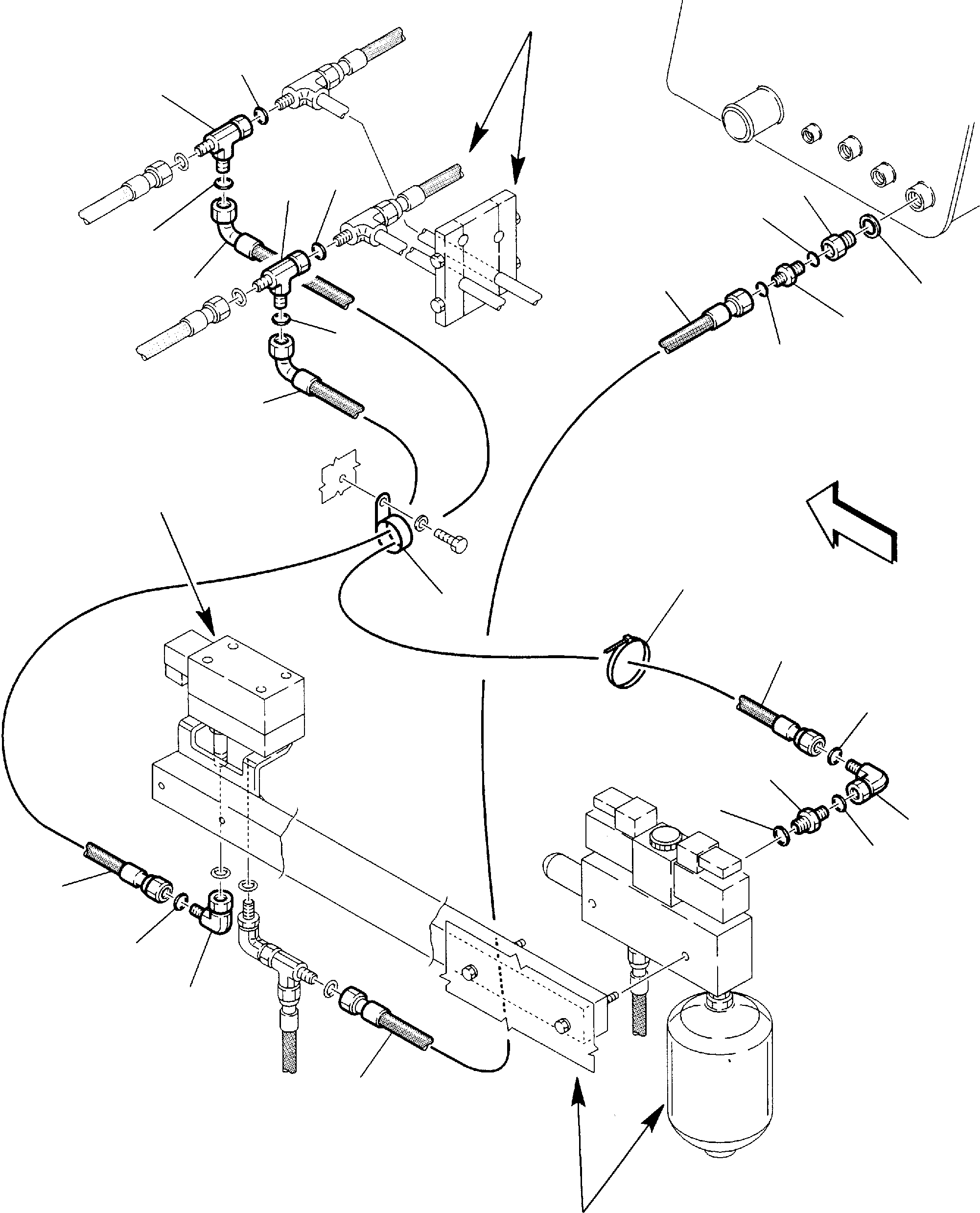 Backhoeloaders Komatsu / WB140-2 S/N 140F10001-Up(wb140_2) / HYDRAULIC PIPING (RIDE CONTROL) (2/2) (OPTIONAL)(F-0670 : 6910)