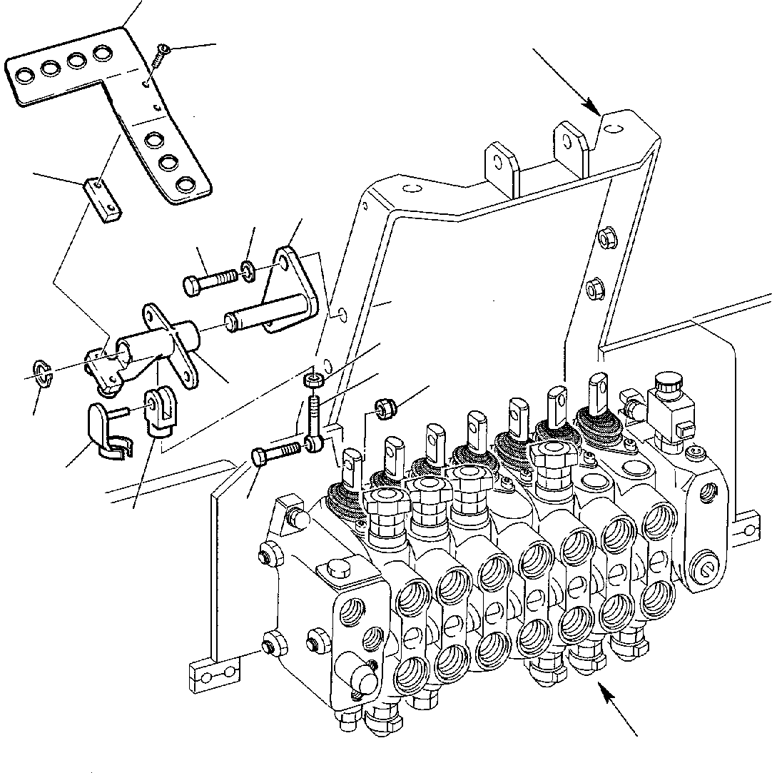Backhoeloaders Komatsu / WB140-2 S/N 140F11451-Up(wb140_2a) / BACKHOE CONTROL PEDAL (LEFT SIDE)(D-0110 : 4500)