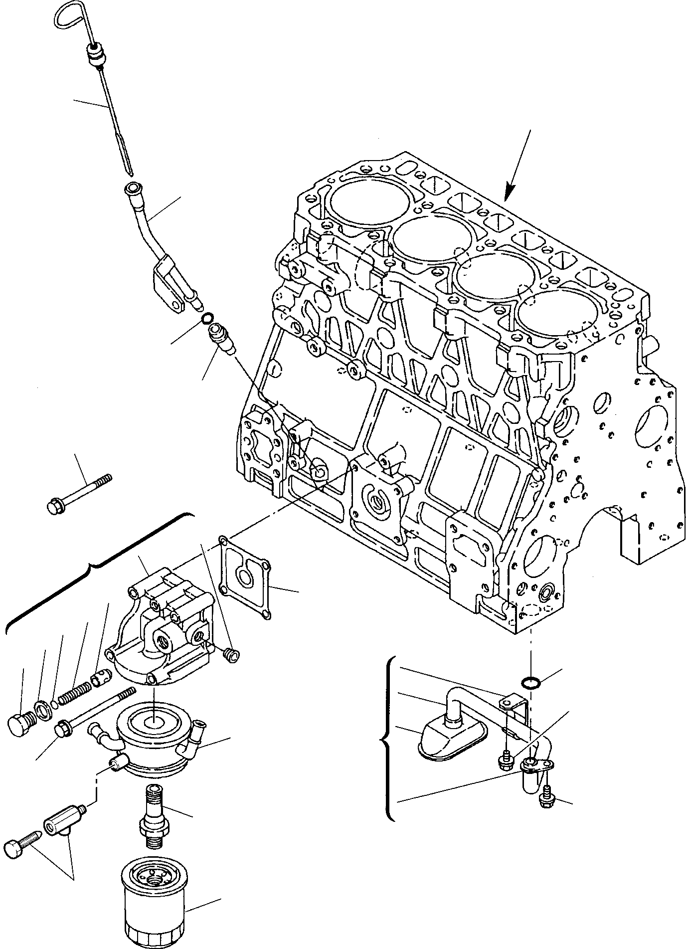 Backhoeloaders Komatsu / WB150PS-2 S/N 150F50001-Up(wb150_ps) / LUBRICATING OIL SYSTEM(A-0120 : 0301)