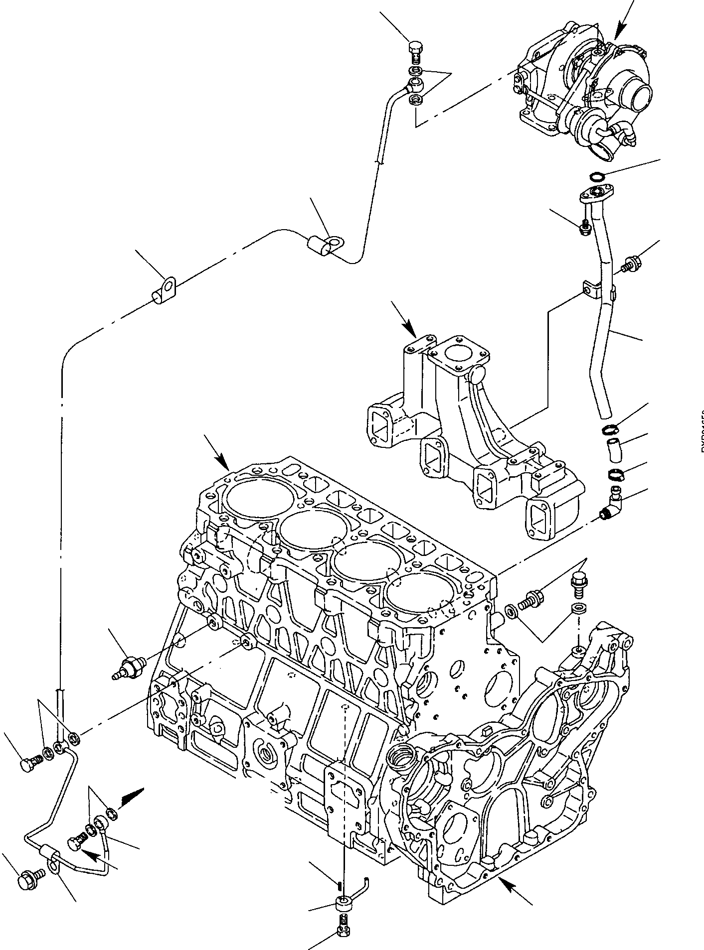 Backhoeloaders Komatsu / WB150PS-2 S/N 150F50001-Up(wb150_ps) / LUBRICATIN OIL LINE(A-0130 : 0311)