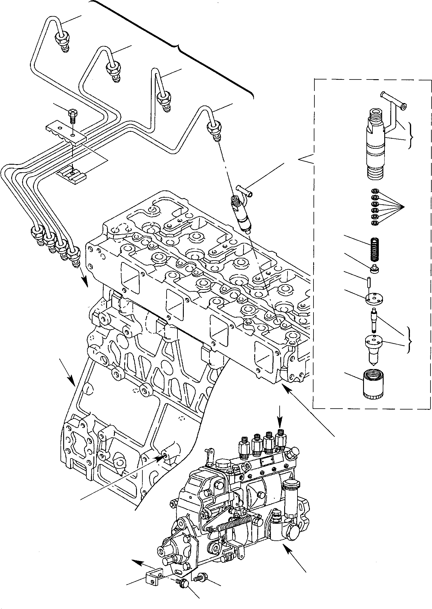 Backhoeloaders Komatsu / WB150PS-2 S/N 150F50001-Up(wb150_ps) / FUEL INJECTION VALVE(A-0160 : 0421)