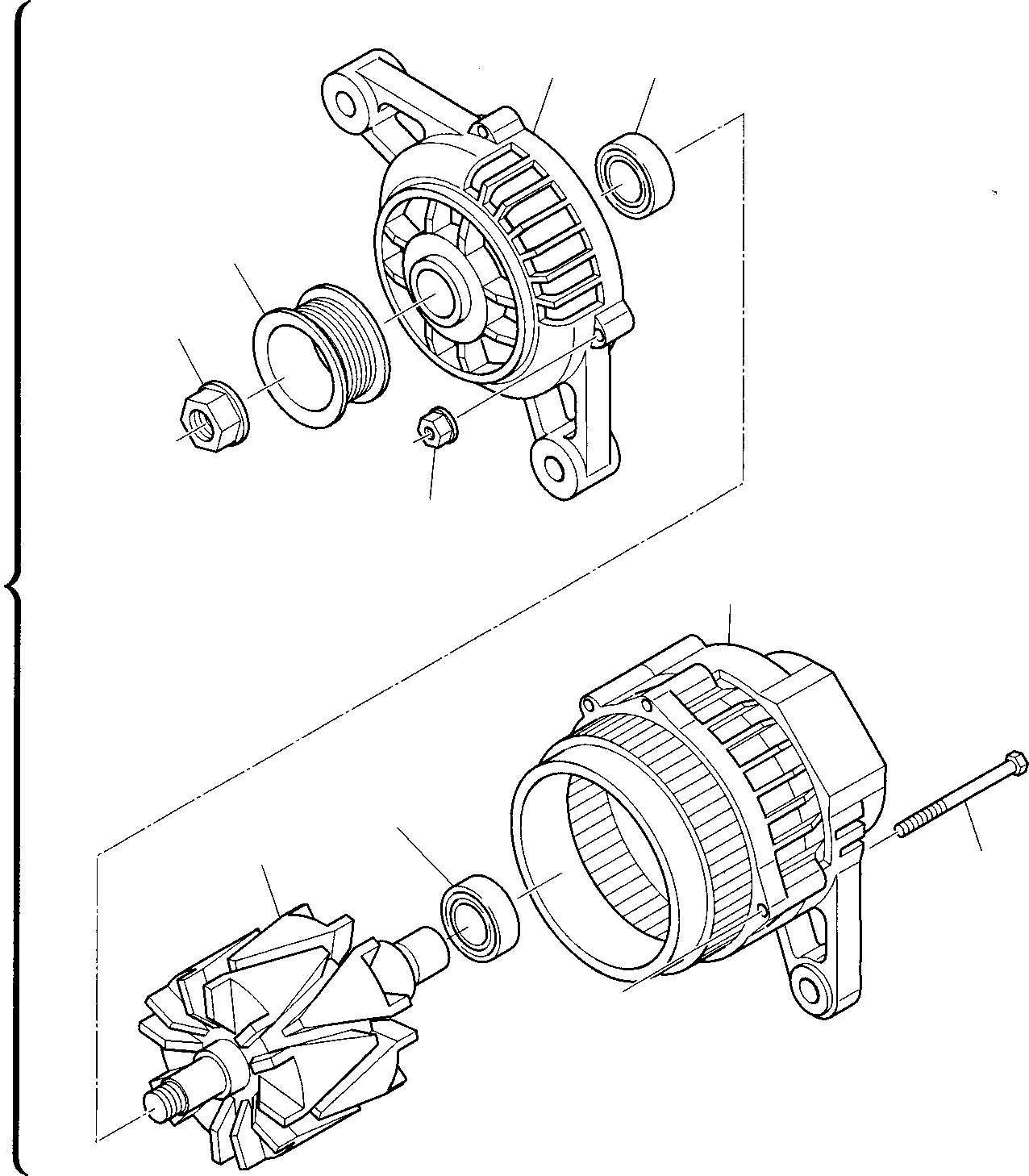 Backhoeloaders Komatsu / WB150PS-2 S/N 150F50001-Up(wb150_ps) / GENERATOR  80A(A-0235 : 0631)