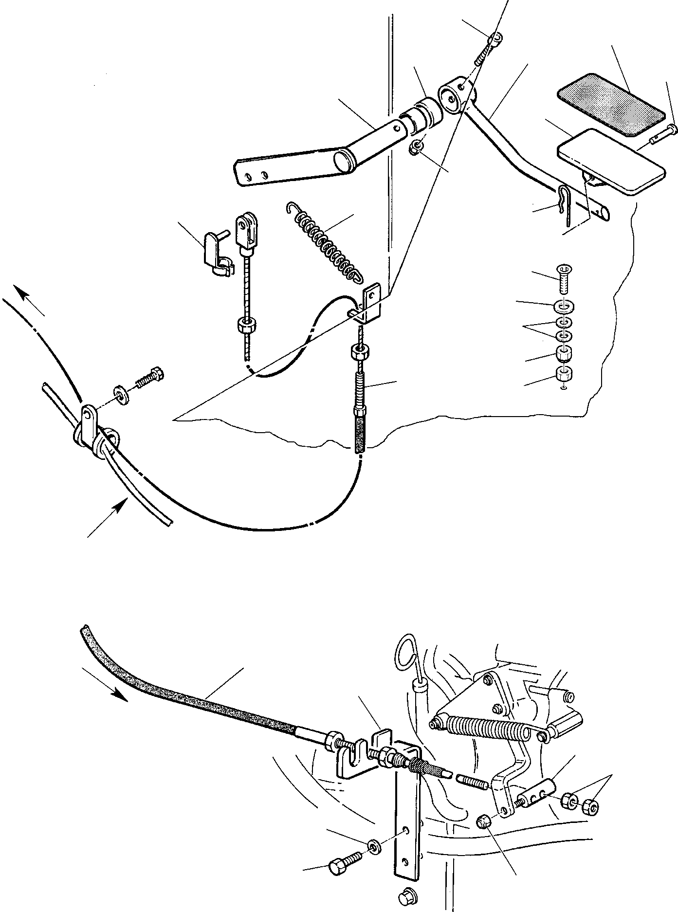 Backhoeloaders Komatsu / WB150PS-2 S/N 150F50001-Up(wb150_ps) / FUEL CONTROL PEDAL(D-0010 : 4000)