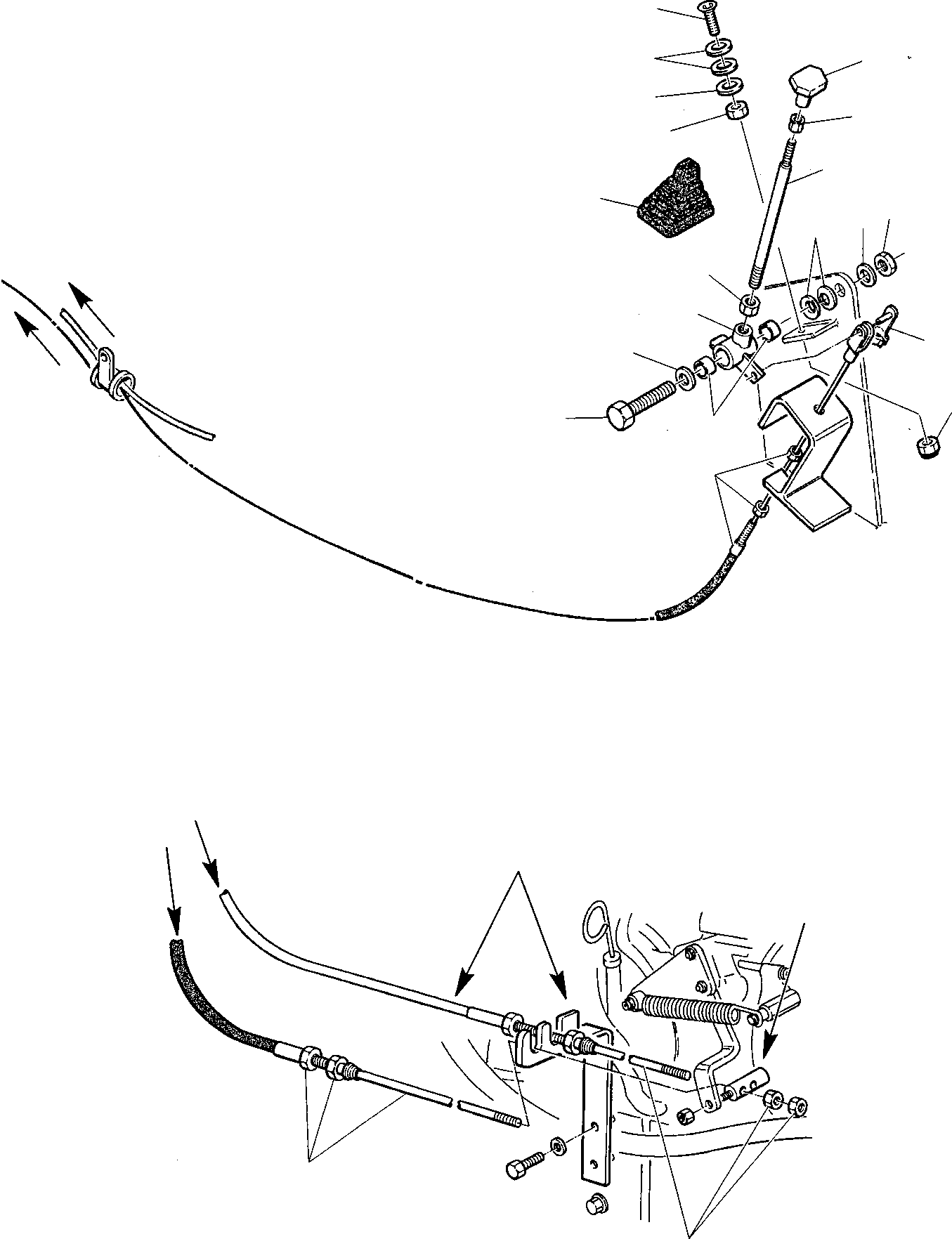 Backhoeloaders Komatsu / WB150PS-2 S/N 150F50001-Up(wb150_ps) / FUEL CONTROL LEVER(D-0020 : 4010)