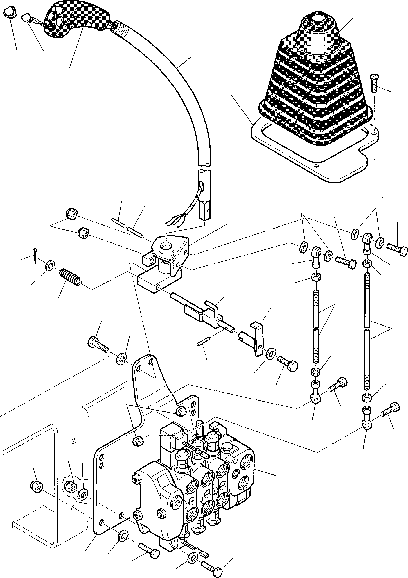 Backhoeloaders Komatsu / WB150PS-2 S/N 150F50001-Up(wb150_ps) / SHOVEL CONTROL LEVER (BUCKET 4 IN 1)(D-0050 : 4210)