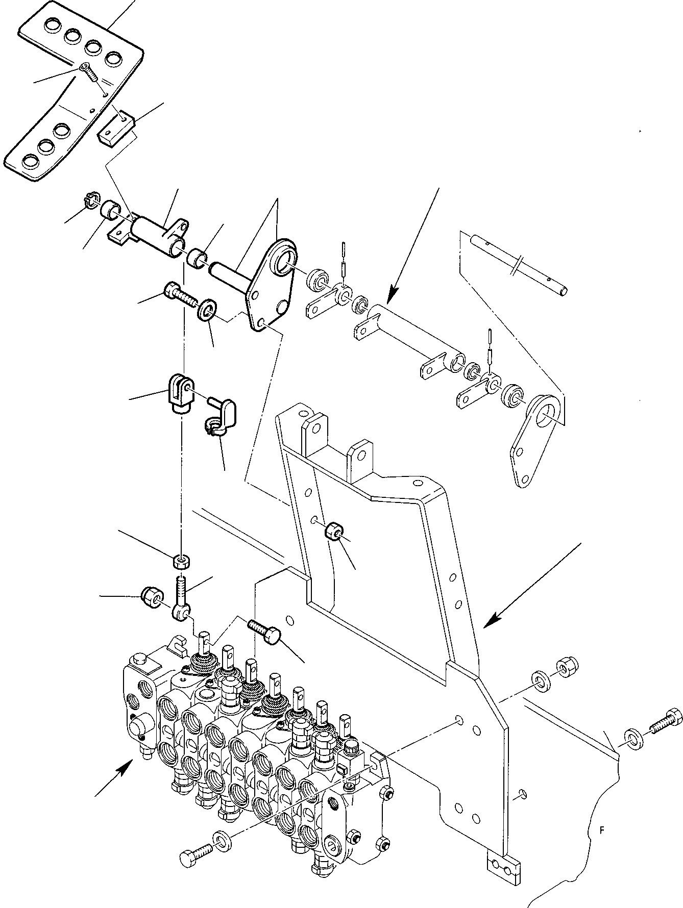 Backhoeloaders Komatsu / WB150PS-2 S/N 150F50001-Up(wb150_ps) / BACKHOE CONTROL PEDAL (LEFT SIDE) KOMATSU LAYOUT CONTROL(D-0110 : 4510)