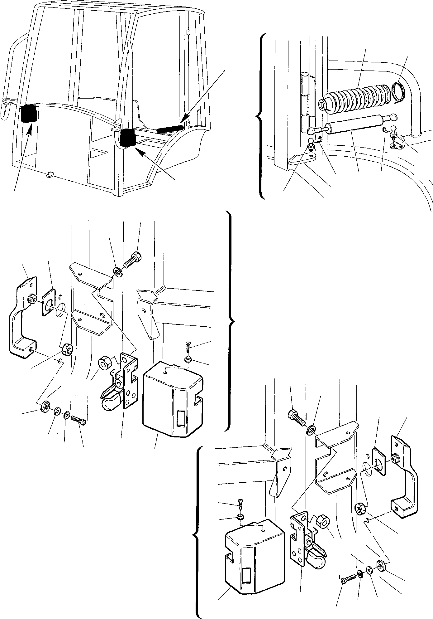 Backhoeloaders Komatsu / WB150PS-2 S/N 150F50001-Up(wb150_ps) / CABIN (4/11)(E-0090 : 5203)