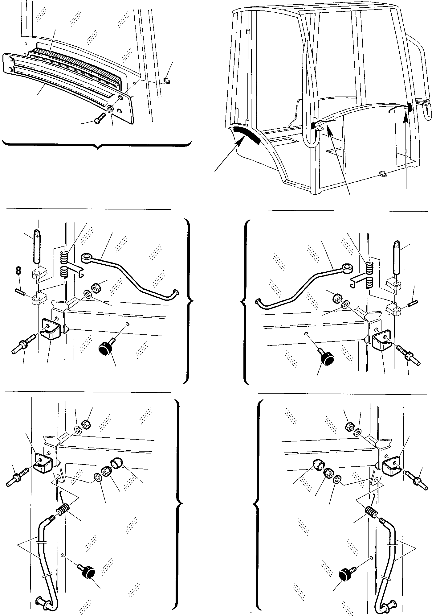 Backhoeloaders Komatsu / WB150PS-2 S/N 150F50001-Up(wb150_ps) / CABIN (6/11)(E-0110 : 5205)