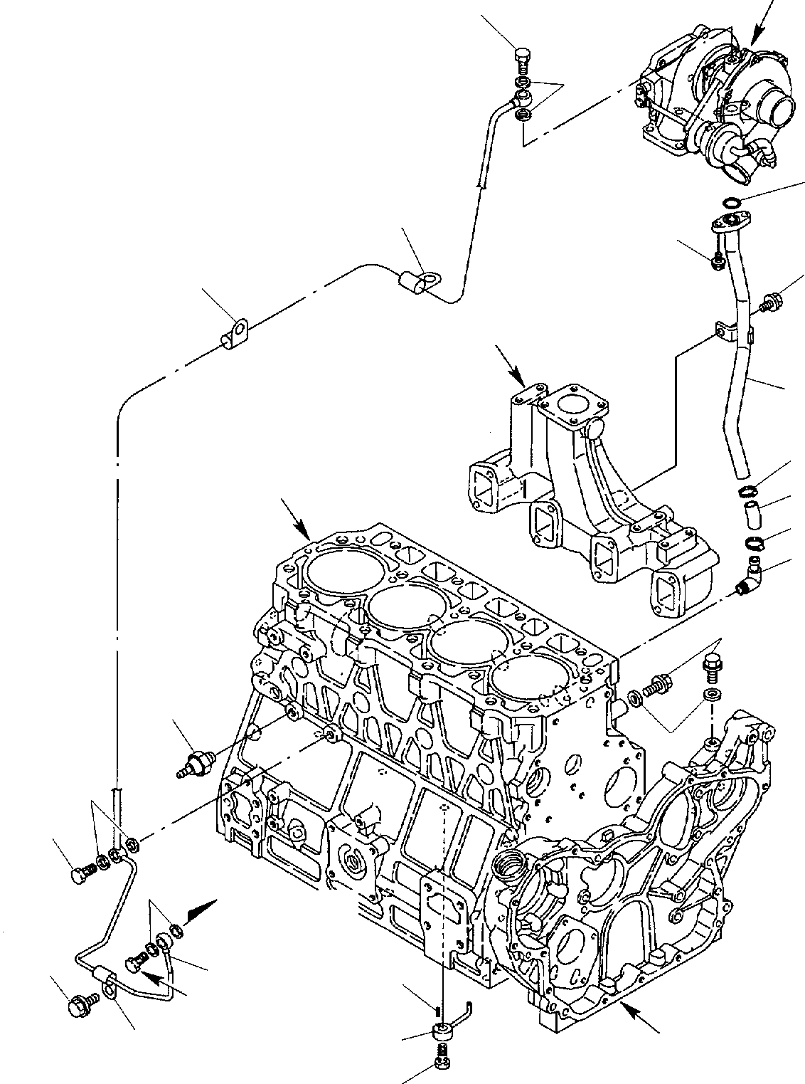 Backhoeloaders Komatsu / WB150PS-2 S/N 150F50020-Up(wb150psa) / LUBRICATING OIL LINE(A-0140 : 0311)