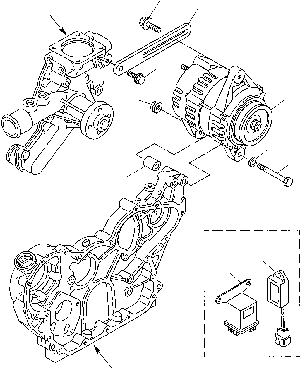 Backhoeloaders Komatsu / WB150PS-2 S/N 150F50020-Up(wb150psa) / GENERATOR(A-0220 : 0601)