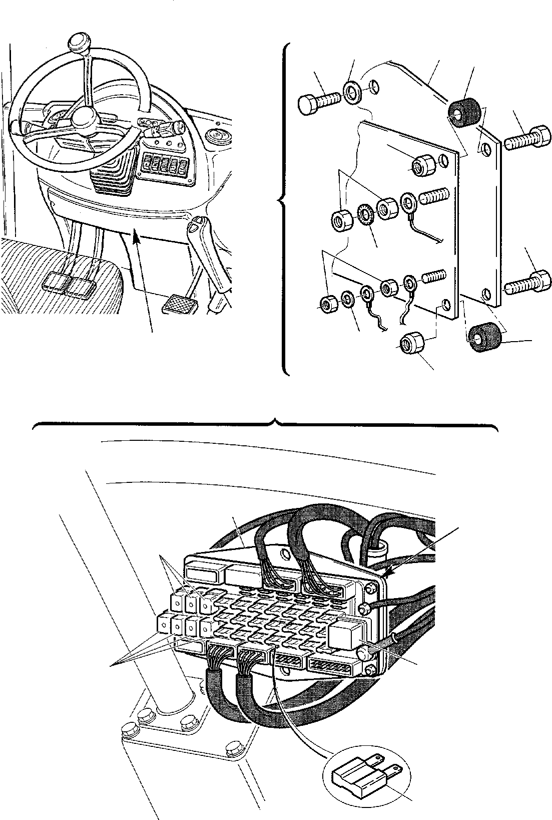 Backhoeloaders Komatsu / WB150PS-2 S/N 150F50020-Up(wb150psa) / FUSES BOX(B-0130 : 1420)