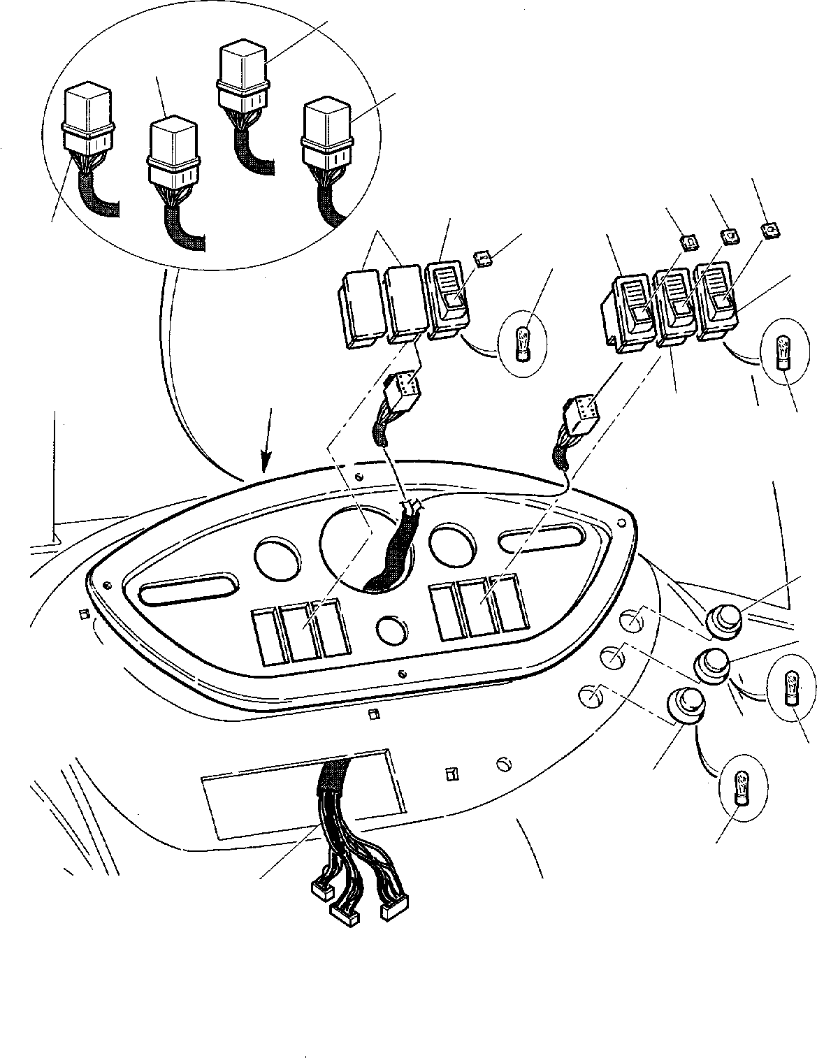 Backhoeloaders Komatsu / WB150PS-2 S/N 150F50020-Up(wb150psa) / LATERAL DASHBOARD (2/2)(B-0150 : 1440)
