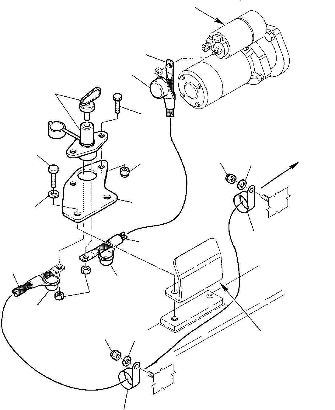 Backhoeloaders Komatsu / WB150PS-2 S/N 150F50020-Up(wb150psa) / BATTERY DETACHMENT(B-0220 : 1560)