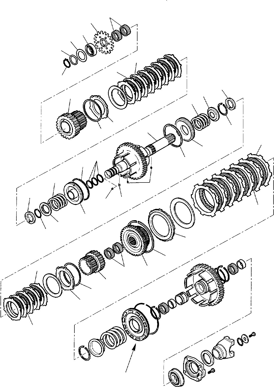 Backhoeloaders Komatsu / WB150PS-2 S/N 150F50020-Up(wb150psa) / TRANSMISSION (6/13)(C-0100 : 3245)