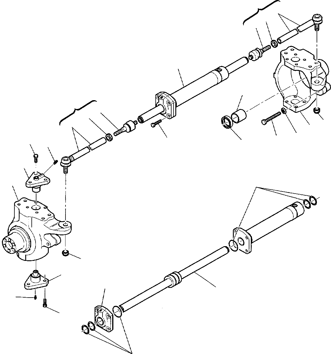 Backhoeloaders Komatsu / WB150PS-2 S/N 150F50020-Up(wb150psa) / FRONT AXLE (2/6)(C-0190 : 3405)