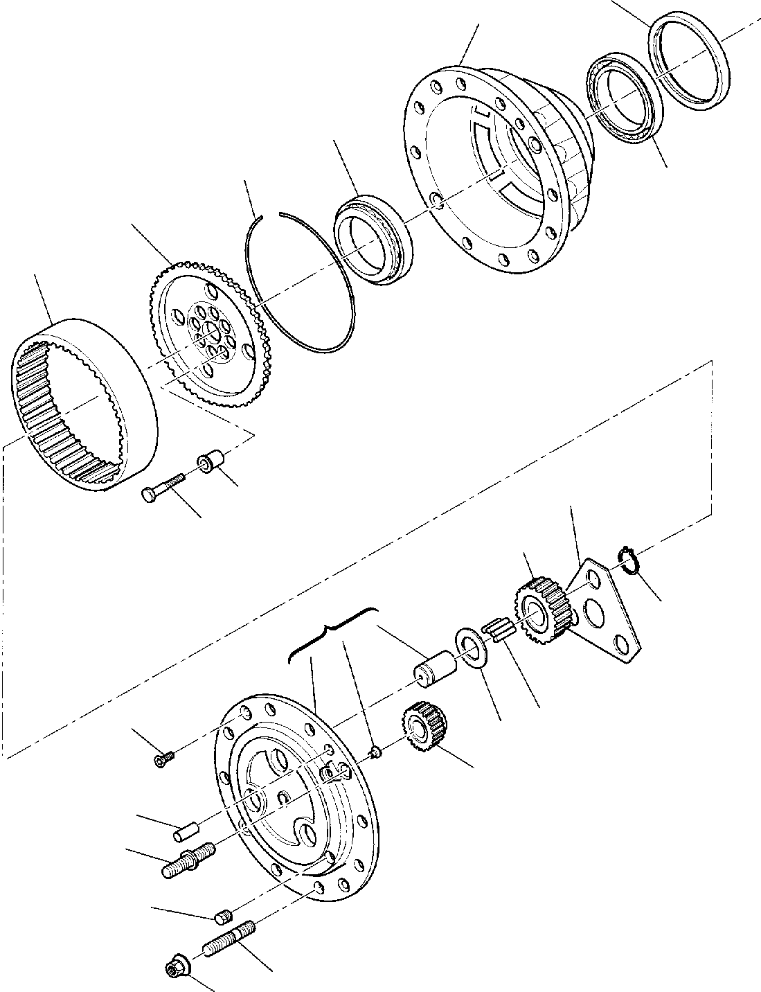 Backhoeloaders Komatsu / WB150PS-2 S/N 150F50020-Up(wb150psa) / FRONT AXLE (6/6)(C-0230 : 3425)