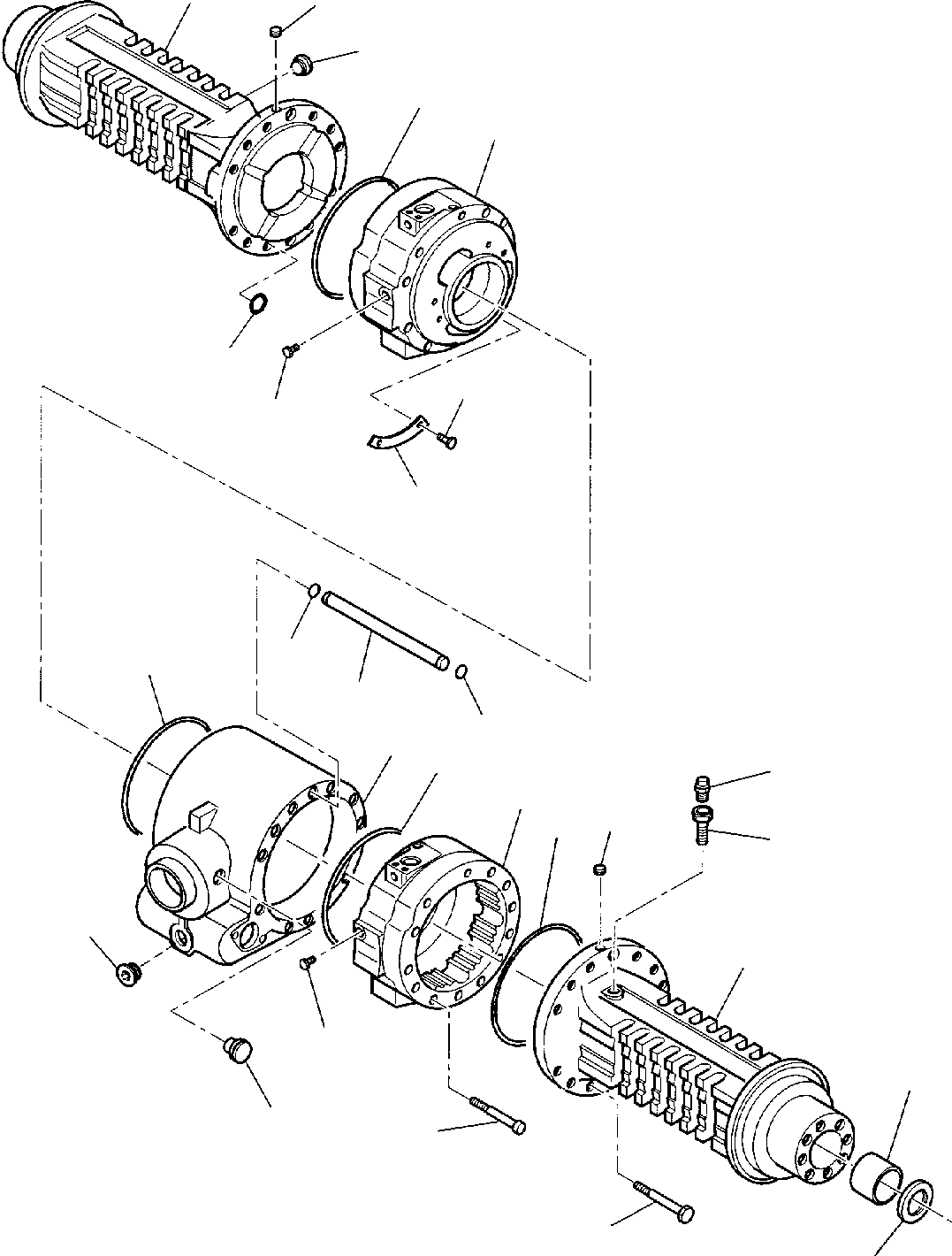 Backhoeloaders Komatsu / WB150PS-2 S/N 150F50020-Up(wb150psa) / REAR AXLE (1/8)(C-0240 : 3450)
