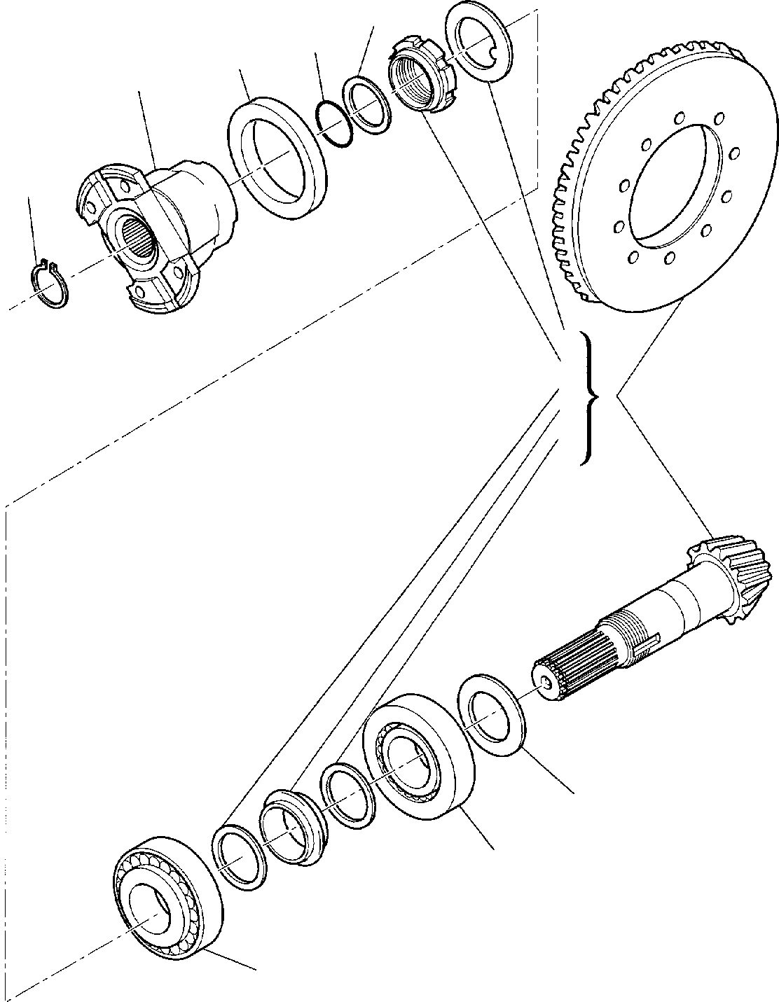 Backhoeloaders Komatsu / WB150PS-2 S/N 150F50020-Up(wb150psa) / REAR AXLE (2/8)(C-0250 : 3455)
