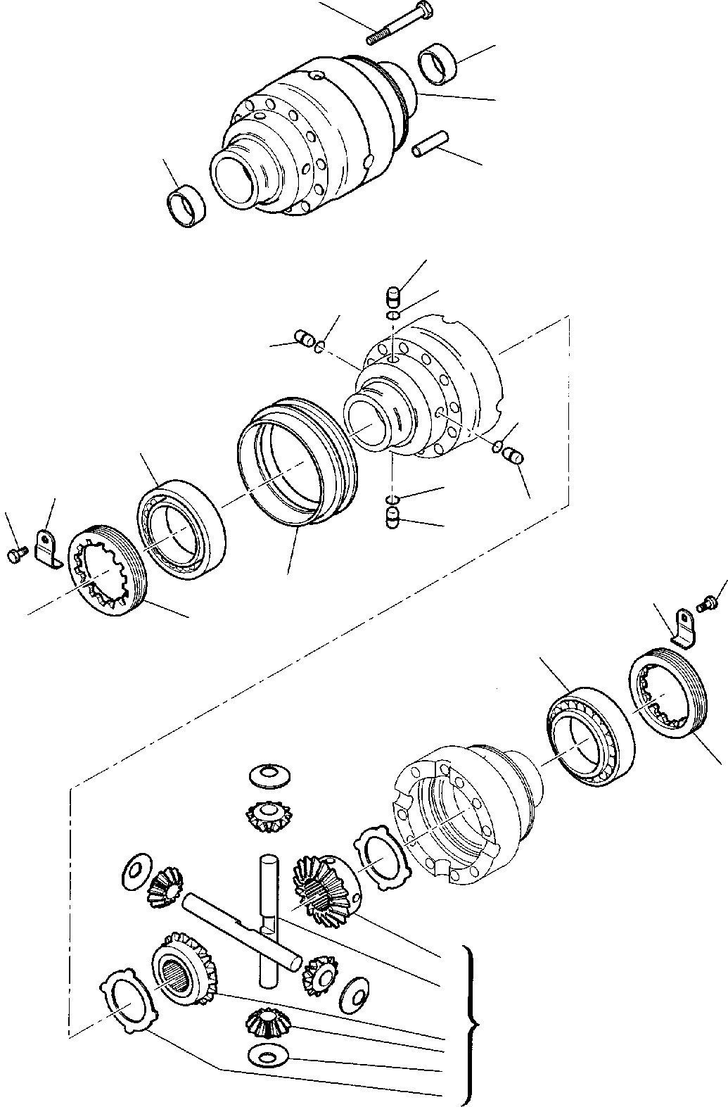 Backhoeloaders Komatsu / WB150PS-2 S/N 150F50020-Up(wb150psa) / REAR AXLE (3/8)(C-0260 : 3460)