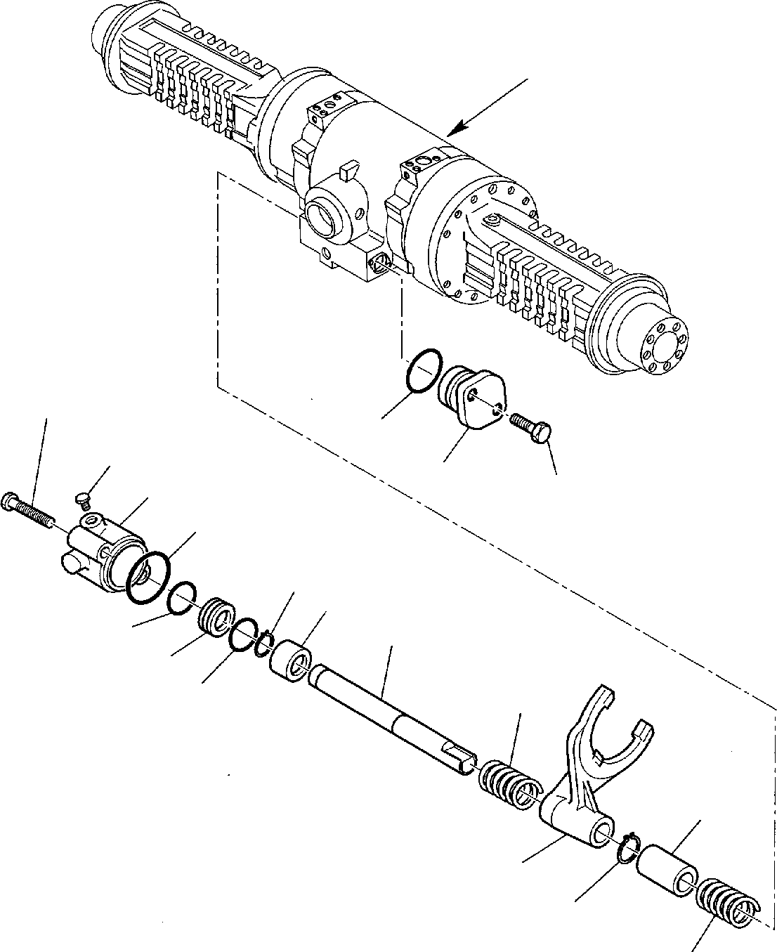 Backhoeloaders Komatsu / WB150PS-2 S/N 150F50020-Up(wb150psa) / REAR AXLE (4/8)(C-0270 : 3465)