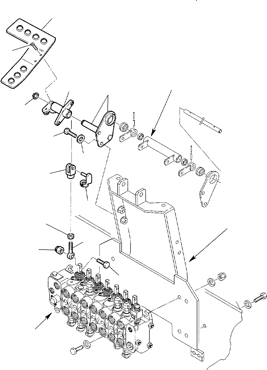 Backhoeloaders Komatsu / WB150PS-2 S/N 150F50020-Up(wb150psa) / BACKHOE CONTROL PEDAL (LEFT SIDE) KOMATSU LAYOUT CONTROL(D-0110 : 4510)
