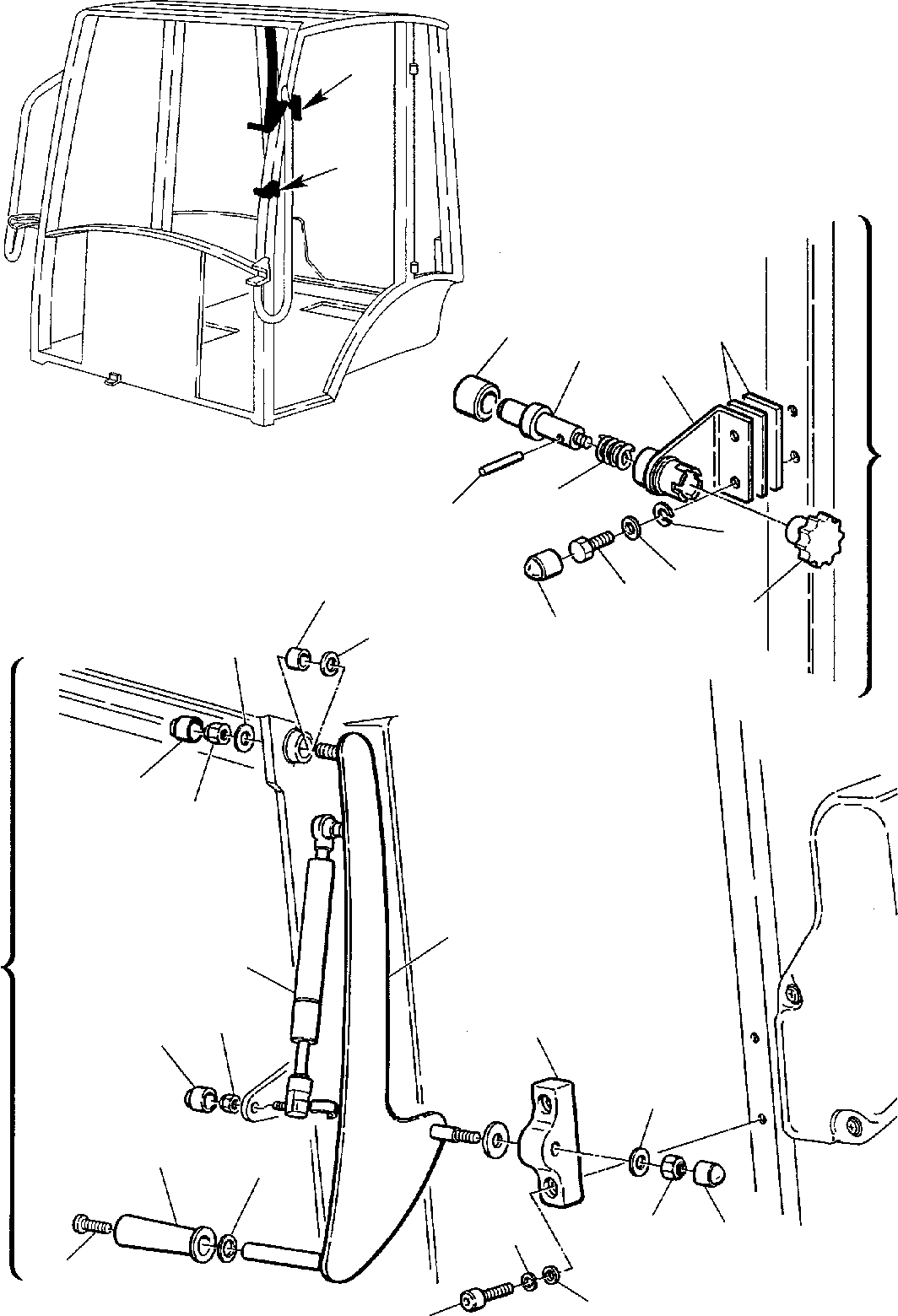 Backhoeloaders Komatsu / WB150PS-2 S/N 150F50020-Up(wb150psa) / CABIN (2/11)(E-0070 : 5201)