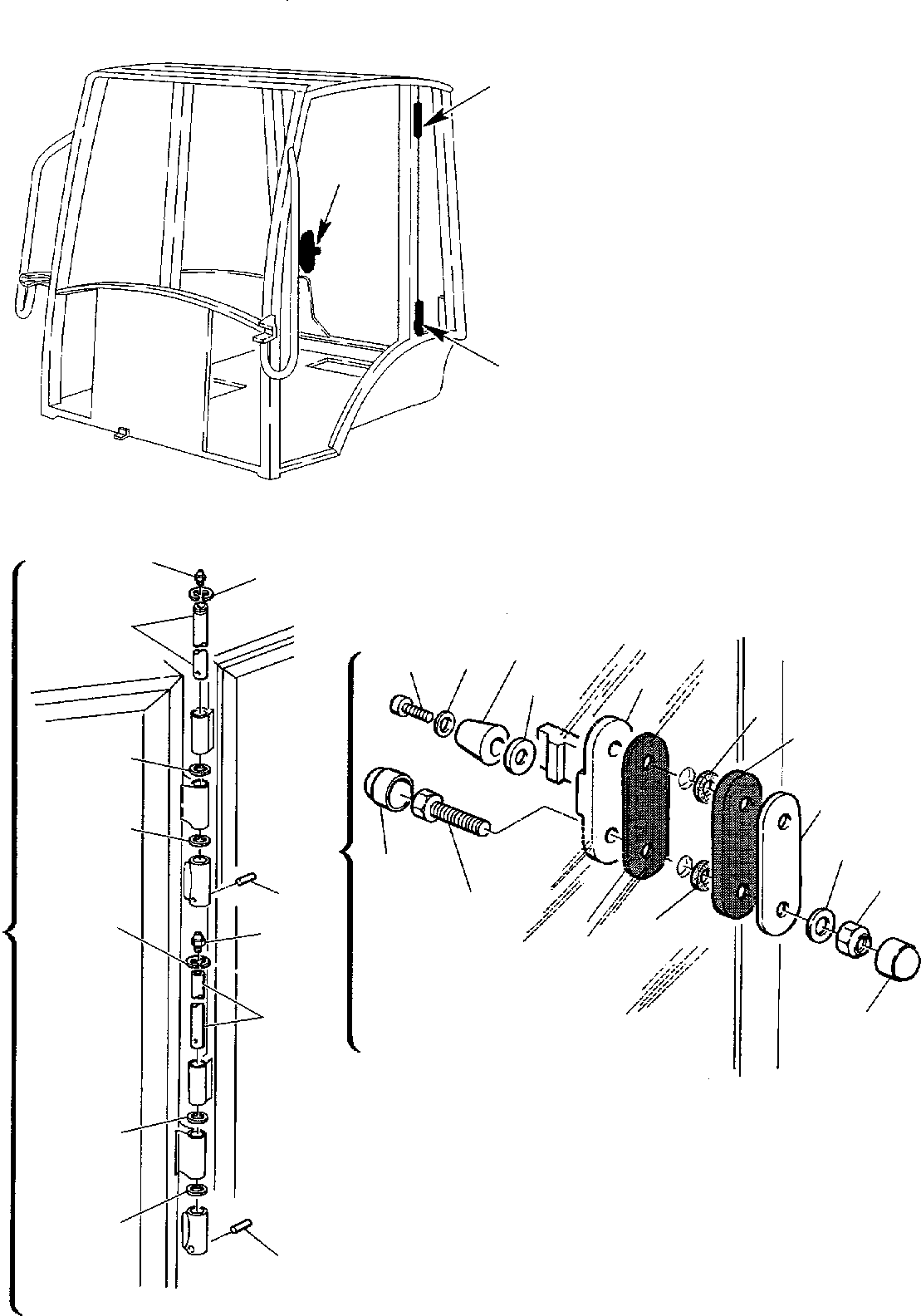 Backhoeloaders Komatsu / WB150PS-2 S/N 150F50020-Up(wb150psa) / CABIN (3/11)(E-0080 : 5202)