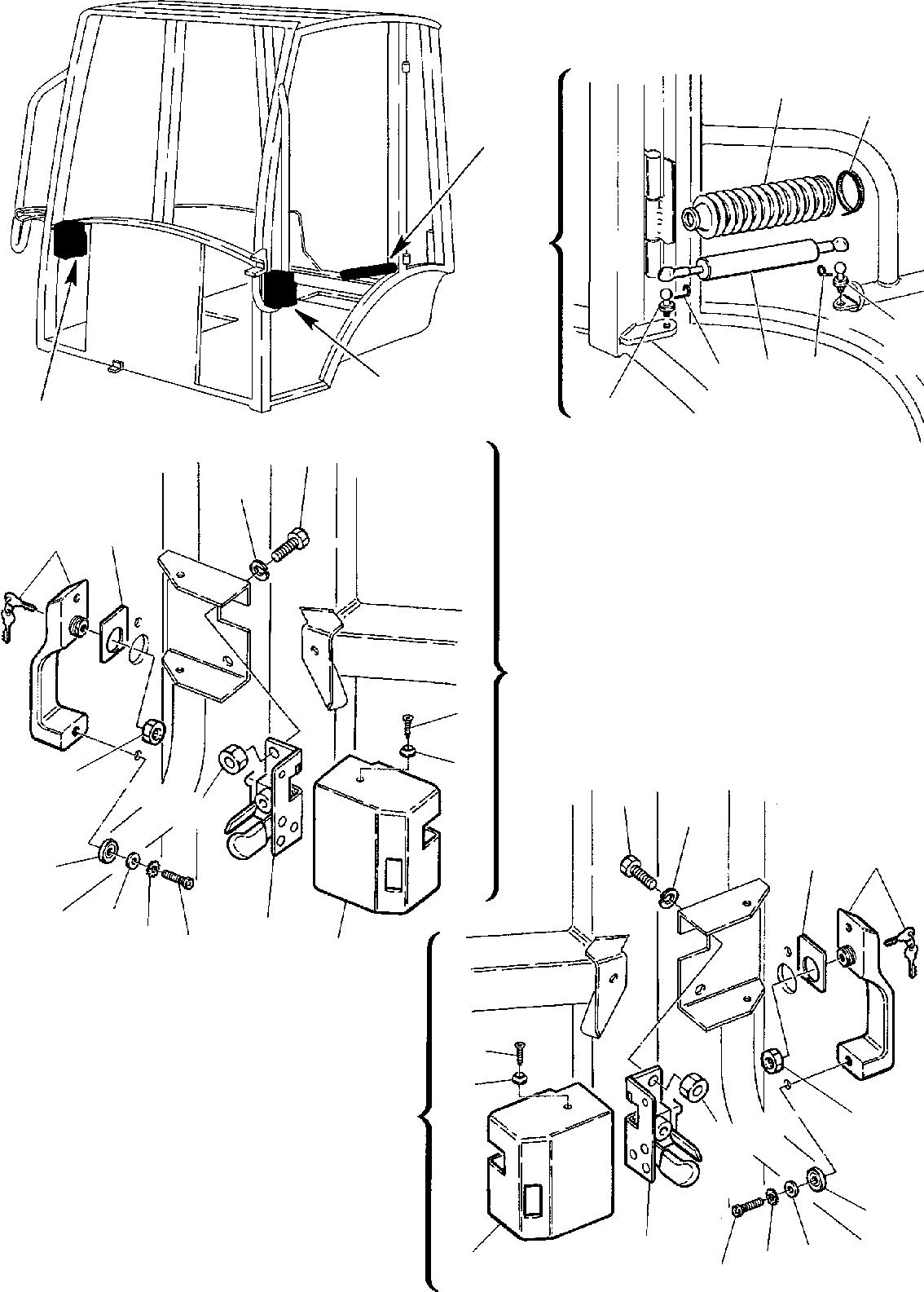 Backhoeloaders Komatsu / WB150PS-2 S/N 150F50020-Up(wb150psa) / CABIN (4/11)(E-0090 : 5203)