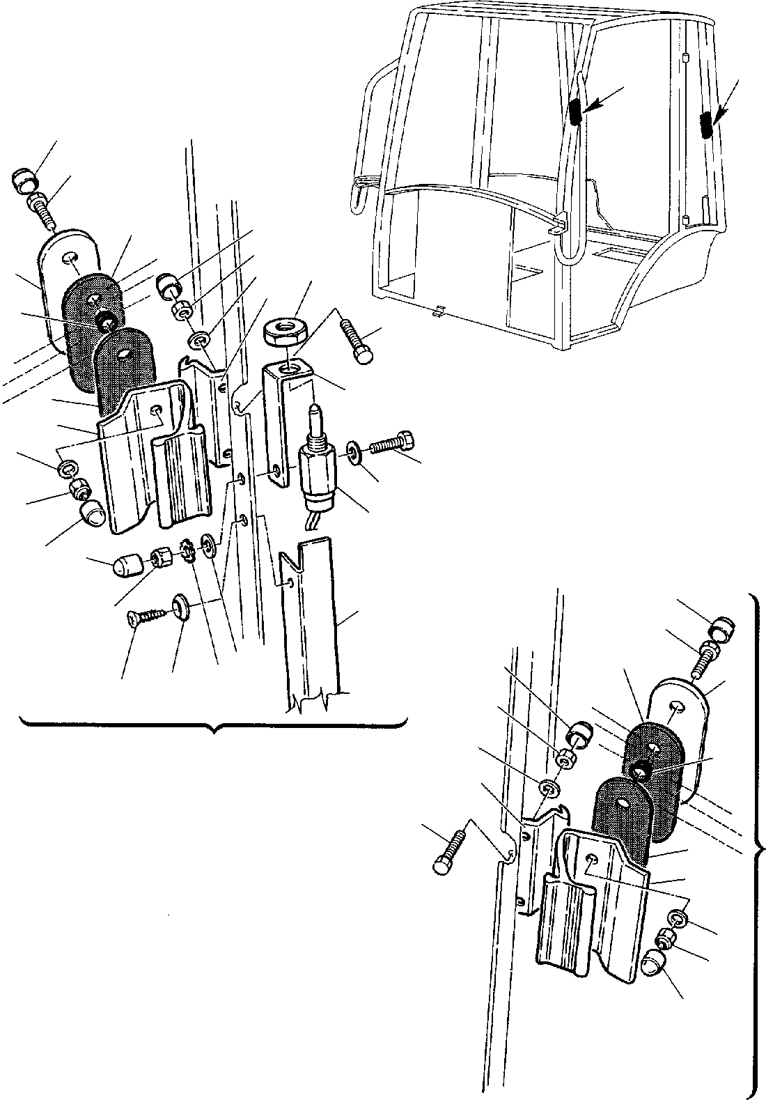 Backhoeloaders Komatsu / WB150PS-2 S/N 150F50020-Up(wb150psa) / CABIN (5/11)(E-0100 : 5204)