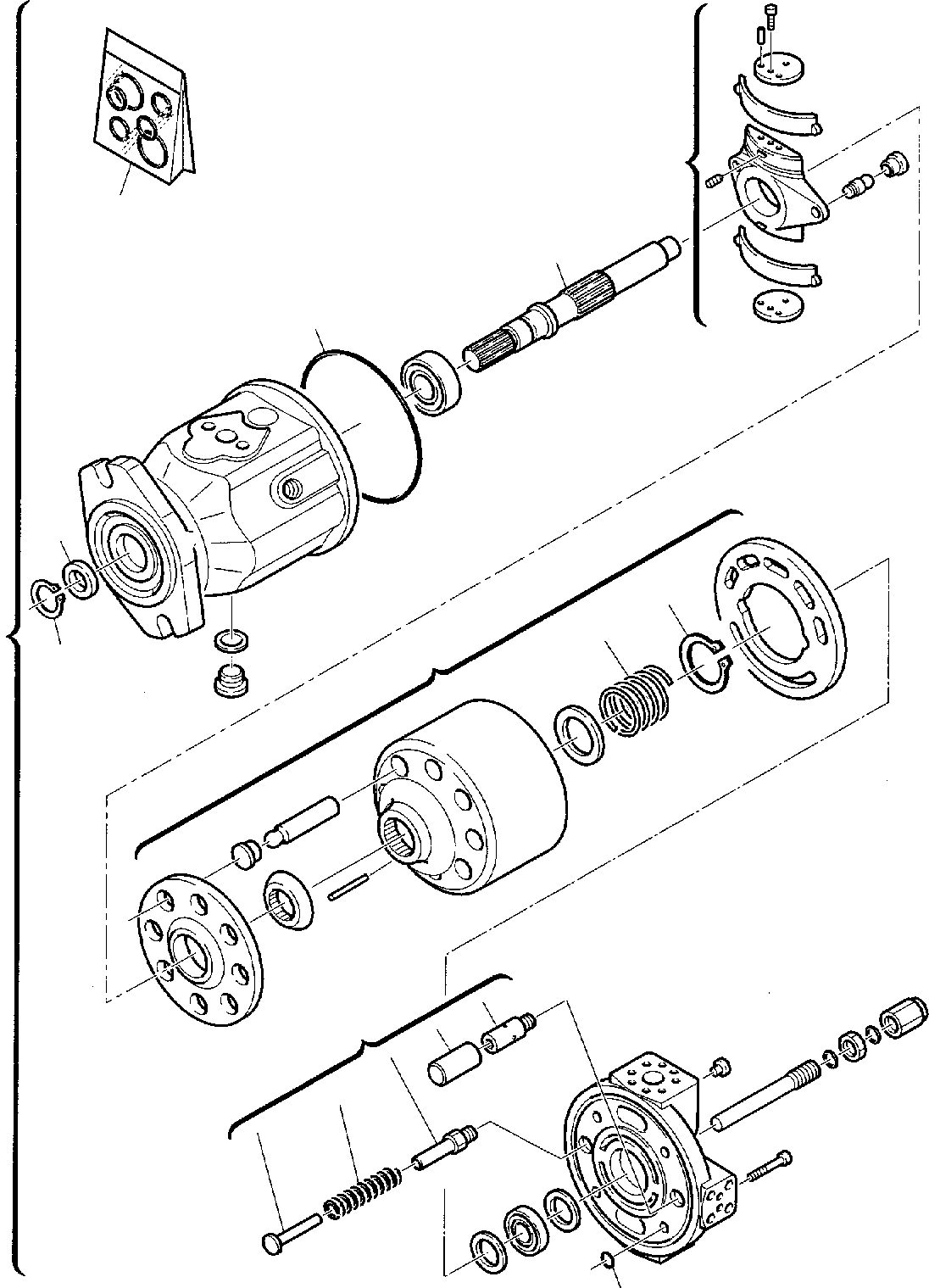 Backhoeloaders Komatsu / WB150PS-2 S/N 150F50020-Up(wb150psa) / HYDRAULIC PUMP (1/2)(F-0030 : 6100)