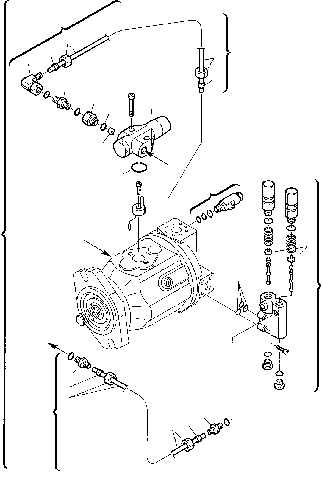 Backhoeloaders Komatsu / WB150PS-2 S/N 150F50020-Up(wb150psa) / HYDRAULIC PUMP (2/2)(F-0040 : 6110)