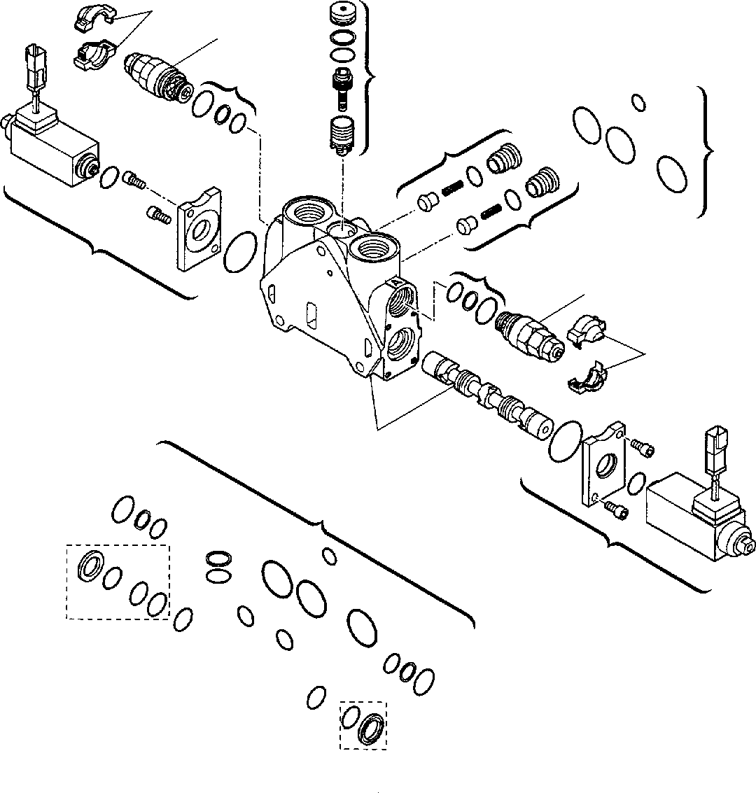 Backhoeloaders Komatsu / WB150PS-2 S/N 150F50020-Up(wb150psa) / SHOVEL CONTROL VALVE (FOR BUCKET 4 IN 1) (5/5)(F-0130 : 6280)