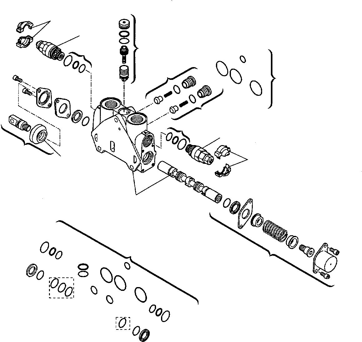 Backhoeloaders Komatsu / WB150PS-2 S/N 150F50020-Up(wb150psa) / BACKHOE CONTROL VALVE (7/8)(F-0200 : 6320)