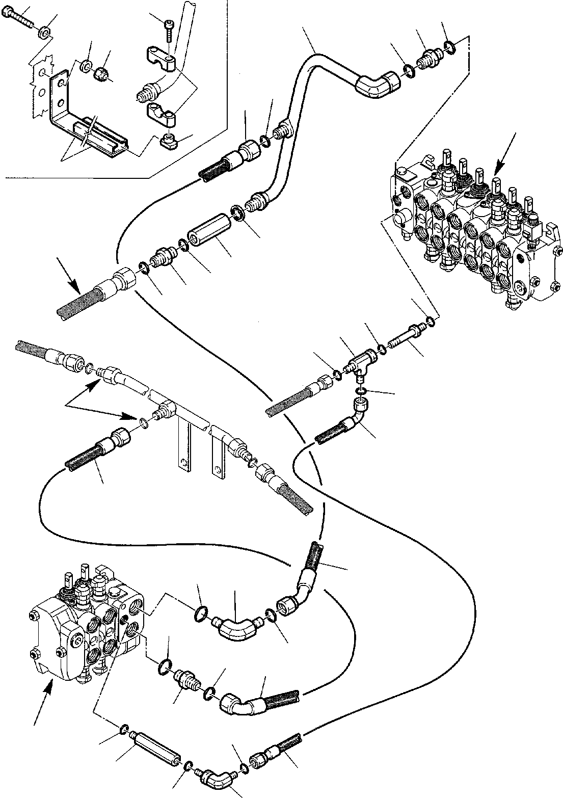 Backhoeloaders Komatsu / WB150PS-2 S/N 150F50020-Up(wb150psa) / HYDRAULIC PIPING (OIL COOLER AND RETURN LINE) (1/2)(F-0290 : 6520)