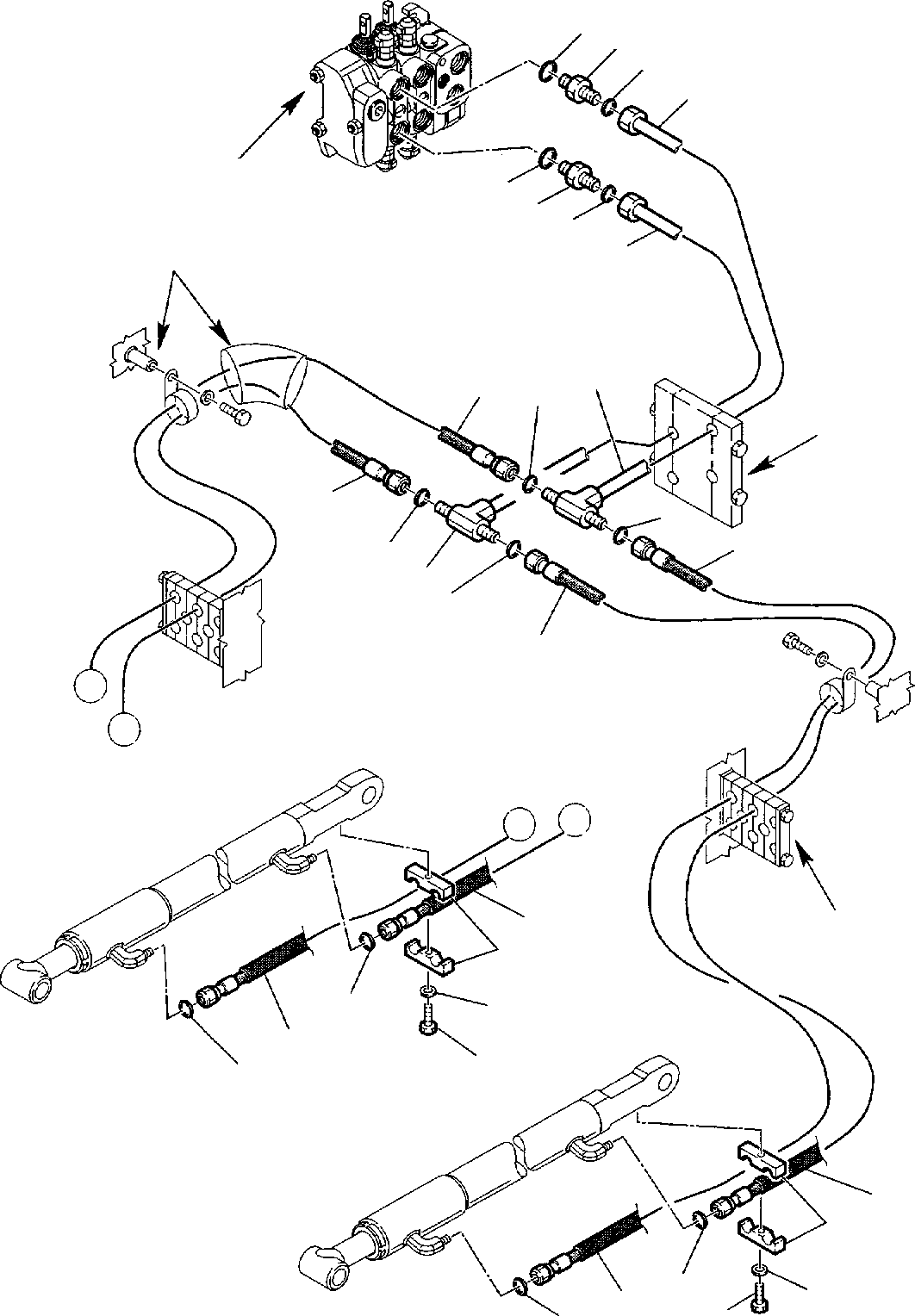 Backhoeloaders Komatsu / WB150PS-2 S/N 150F50020-Up(wb150psa) / HYDRAULIC PIPING (SHOVEL TIPPING CYLINDER LINE) (1/2)(F-0380 : 6630)