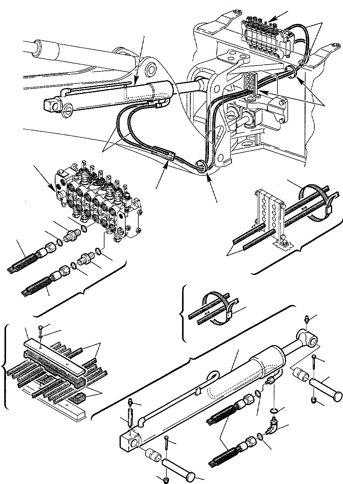 Backhoeloaders Komatsu / WB150PS-2 S/N 150F50020-Up(wb150psa) / HYDRAULIC PIPING (BOOM CYLINDER LINE)(F-0480 : 6720)
