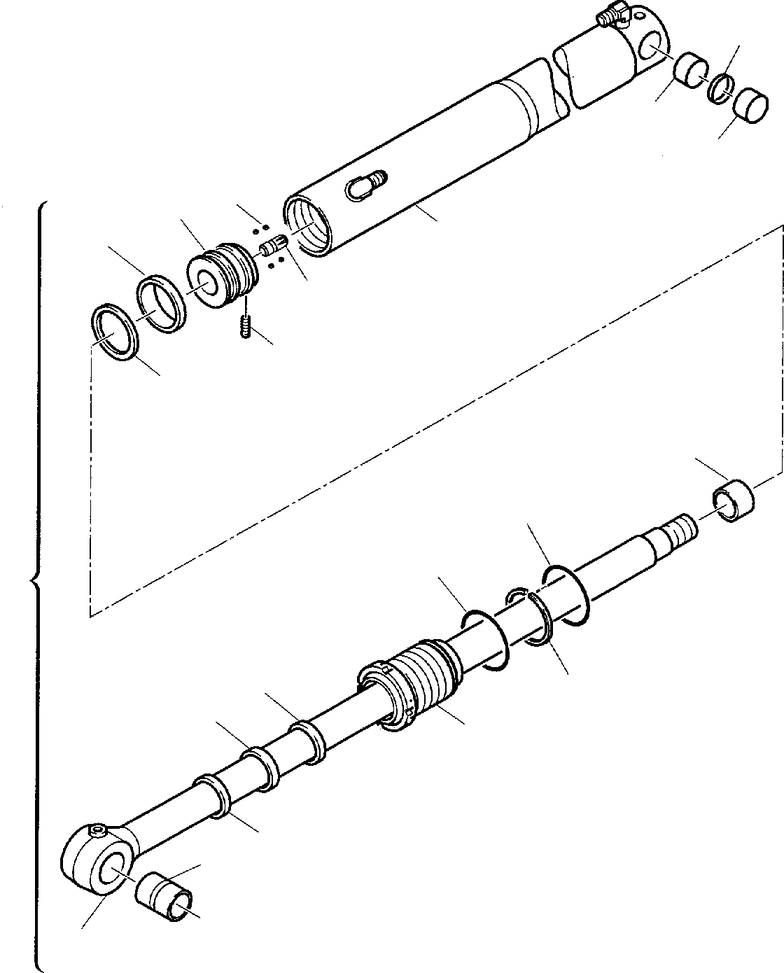 Backhoeloaders Komatsu / WB150PS-2 S/N 150F50020-Up(wb150psa) / HORIZONTAL OUTRIGGER CYLINDER L.H.(F-0570 : 6795)