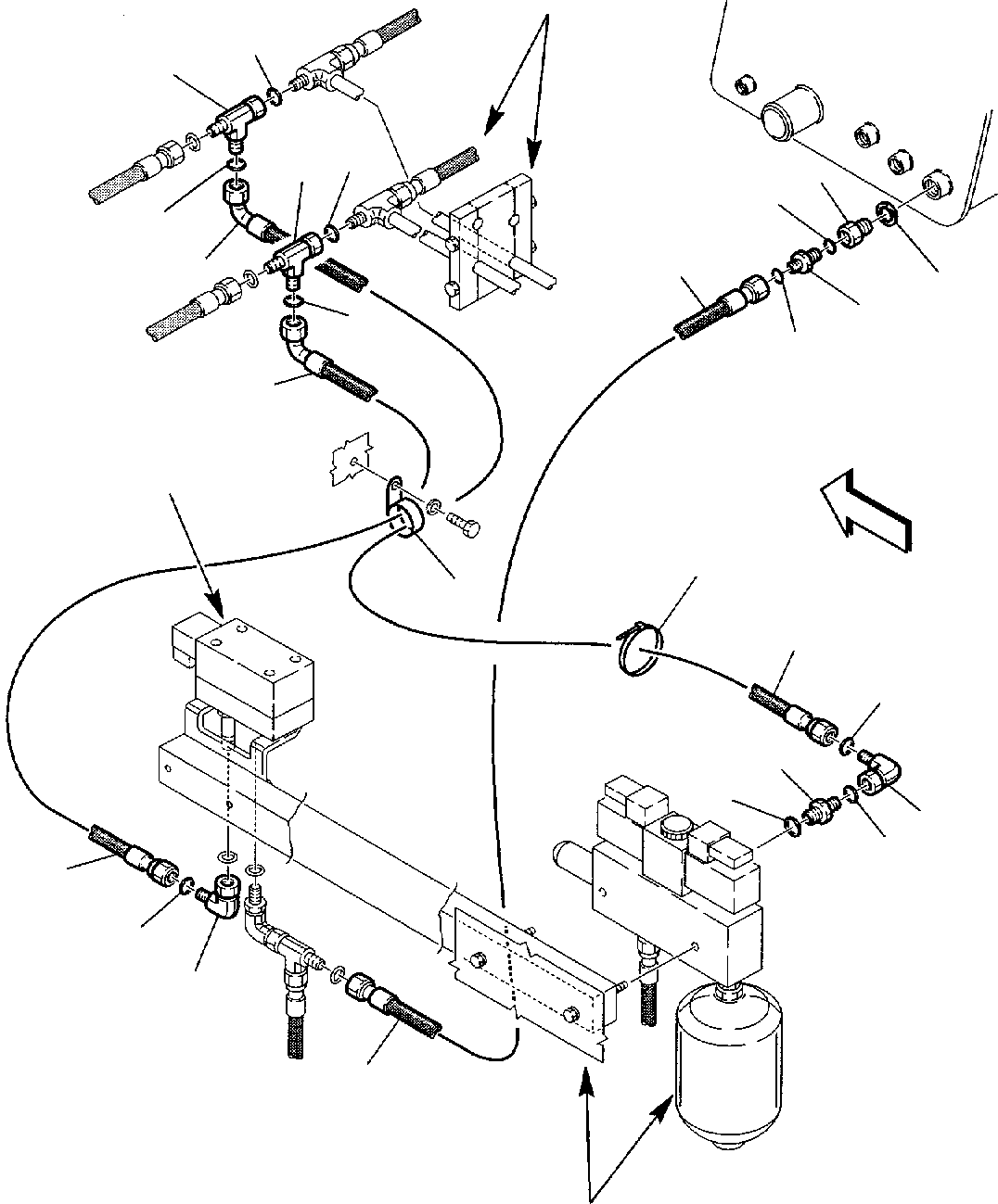Backhoeloaders Komatsu / WB150PS-2 S/N 150F50020-Up(wb150psa) / HYDRAULIC PIPING (RIDE CONTROL) (2/2) (OPTIONAL)(F-0660 : 6910)