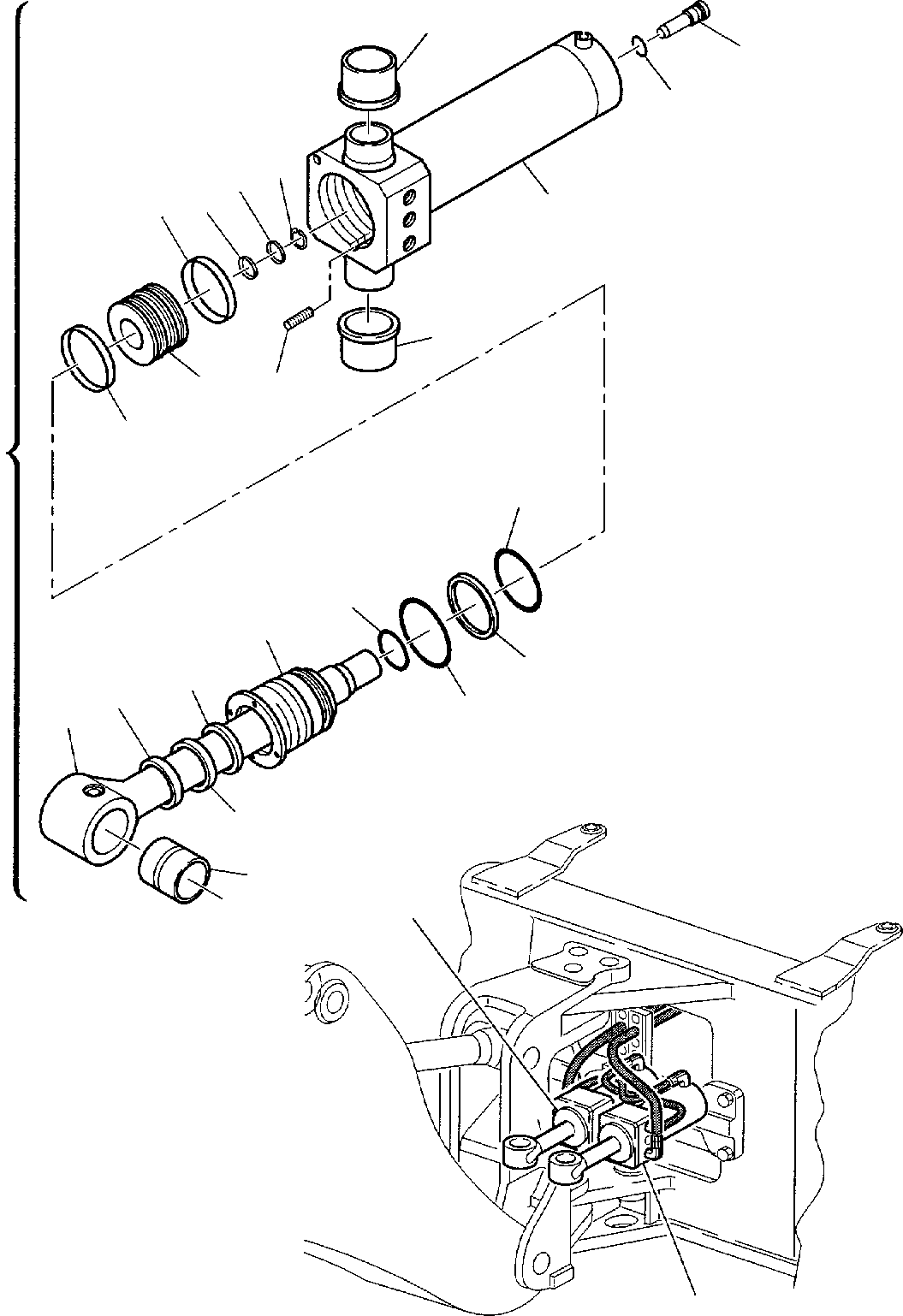 Backhoeloaders Komatsu / WB150PS-2 S/N 150F50020-Up(wb150psa) / BOOM SWING CYLINDER(G-0210 : 7250)