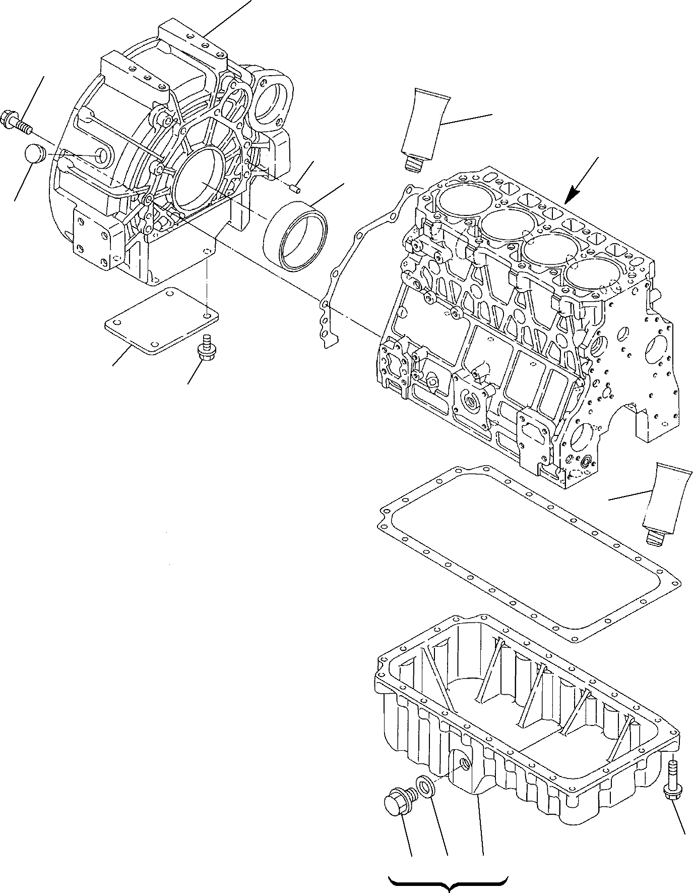 Backhoeloaders Komatsu / WB150WSC-2 S/N 150EF80001-Up(wb150wsc) / FLYWHEEL HOUSING & OIL PUMP(A-0070 : 0221)