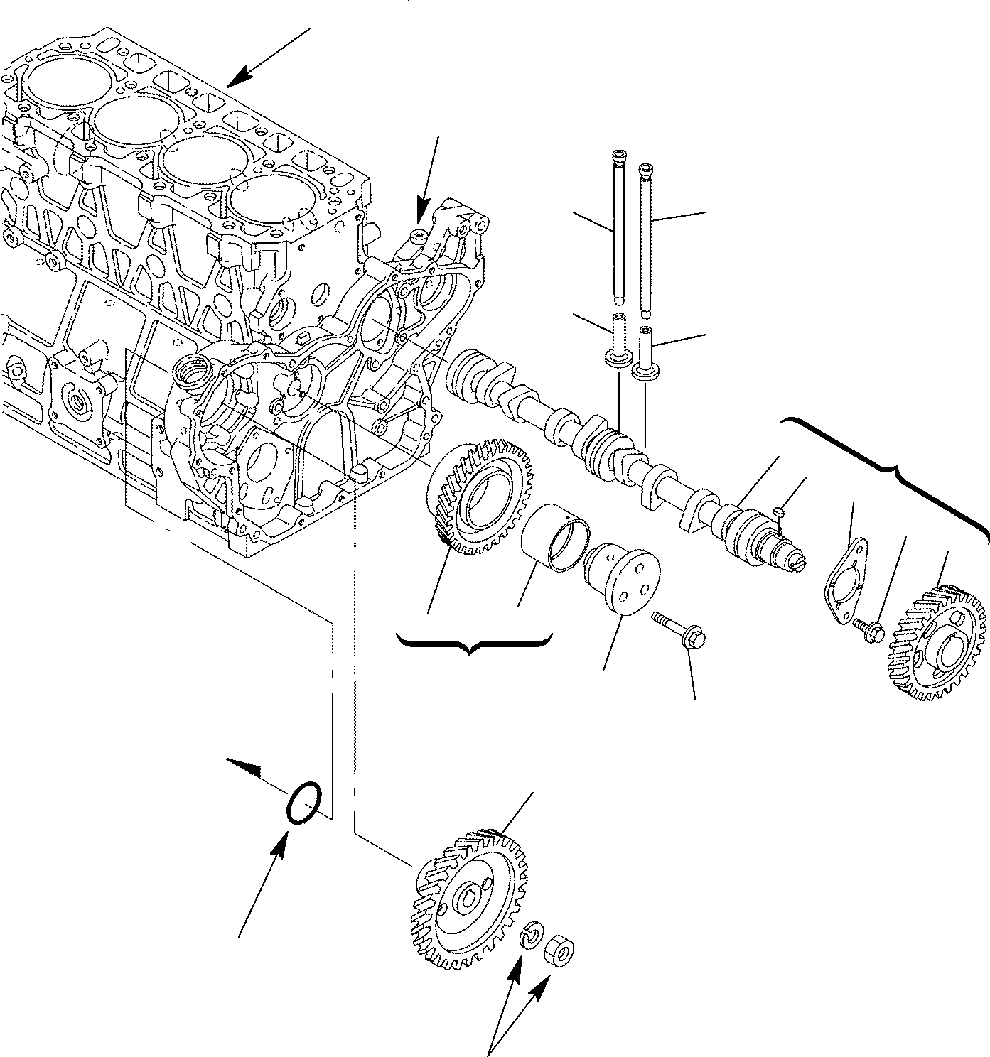 Backhoeloaders Komatsu / WB150WSC-2 S/N 150EF80001-Up(wb150wsc) / CAMSHAFT & DRIVING GEAR(A-0100 : 0251)