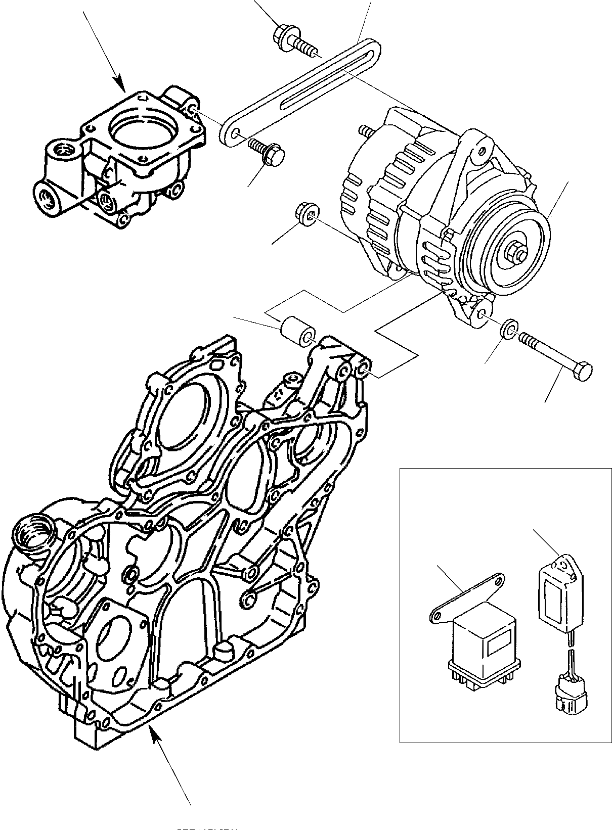 Backhoeloaders Komatsu / WB150WSC-2 S/N 150EF80001-Up(wb150wsc) / GENERATOR(A-0210 : 0601)