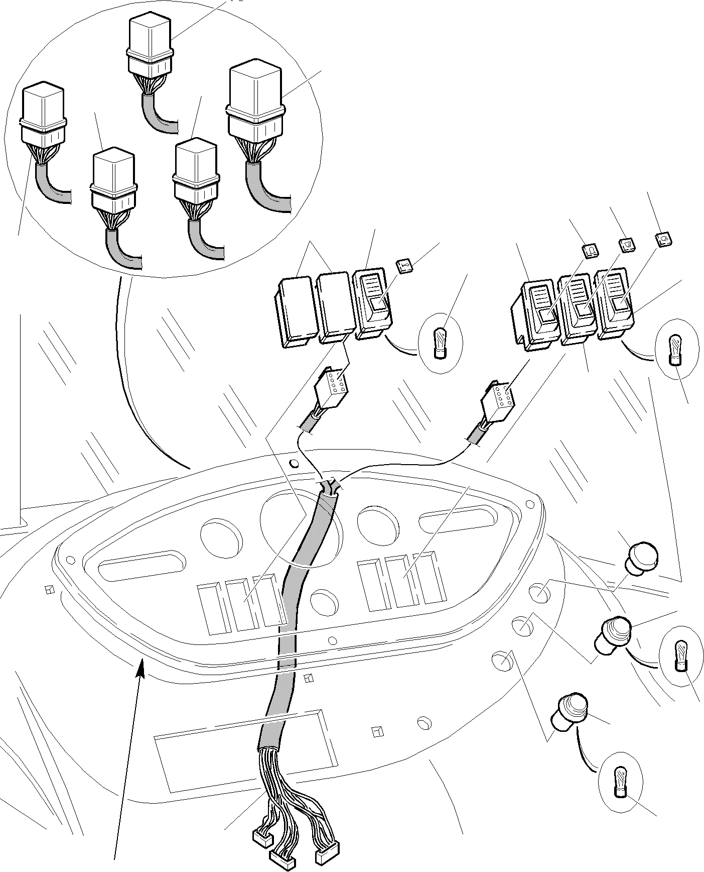 Backhoeloaders Komatsu / WB150WSC-2 S/N 150EF80001-Up(wb150wsc) / LATERAL DASHBOARD (2/2)(B-0160 : 1440)