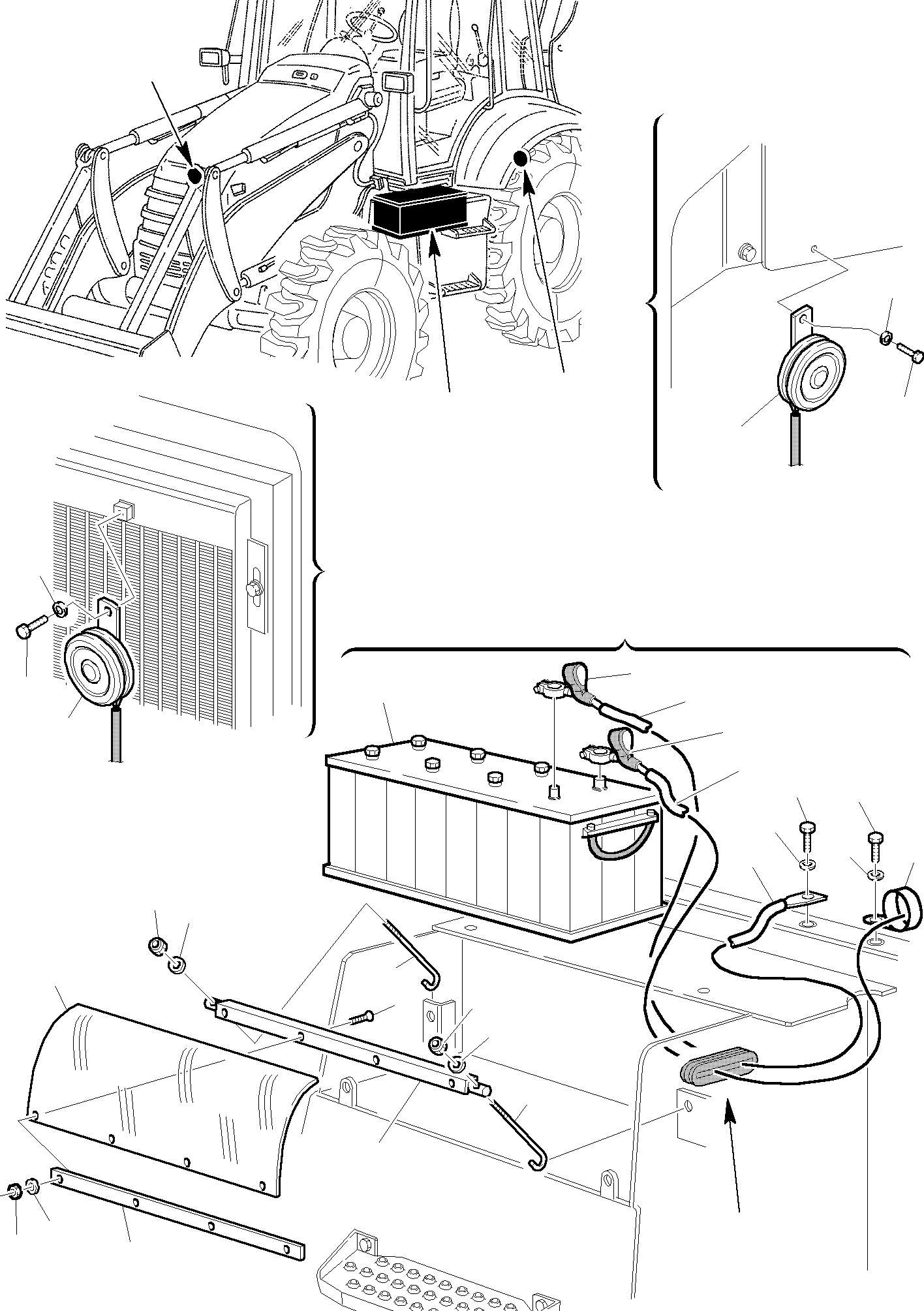 Backhoeloaders Komatsu / WB150WSC-2 S/N 150EF80001-Up(wb150wsc) / ELECTRICAL SYSTEM (3/7)(B-0190 : 1520)