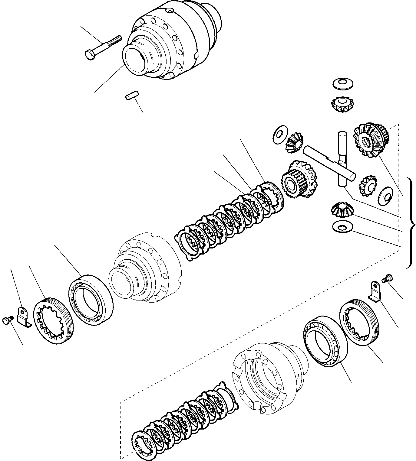 Backhoeloaders Komatsu / WB150WSC-2 S/N 150EF80001-Up(wb150wsc) / FRONT AXLE (4/7)(C-0210 : 3415)