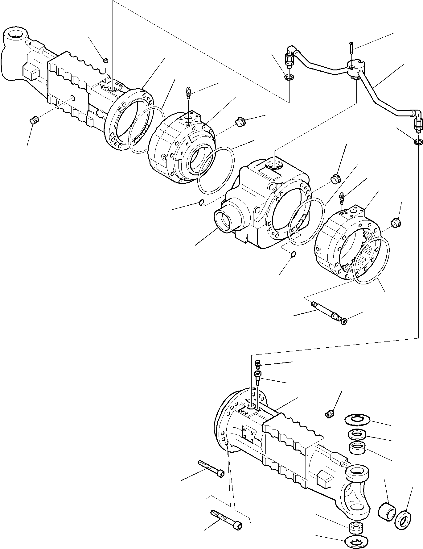 Backhoeloaders Komatsu / WB150WSC-2 S/N 150EF80001-Up(wb150wsc) / REAR AXLE (1/10)(C-0250 : 3450)
